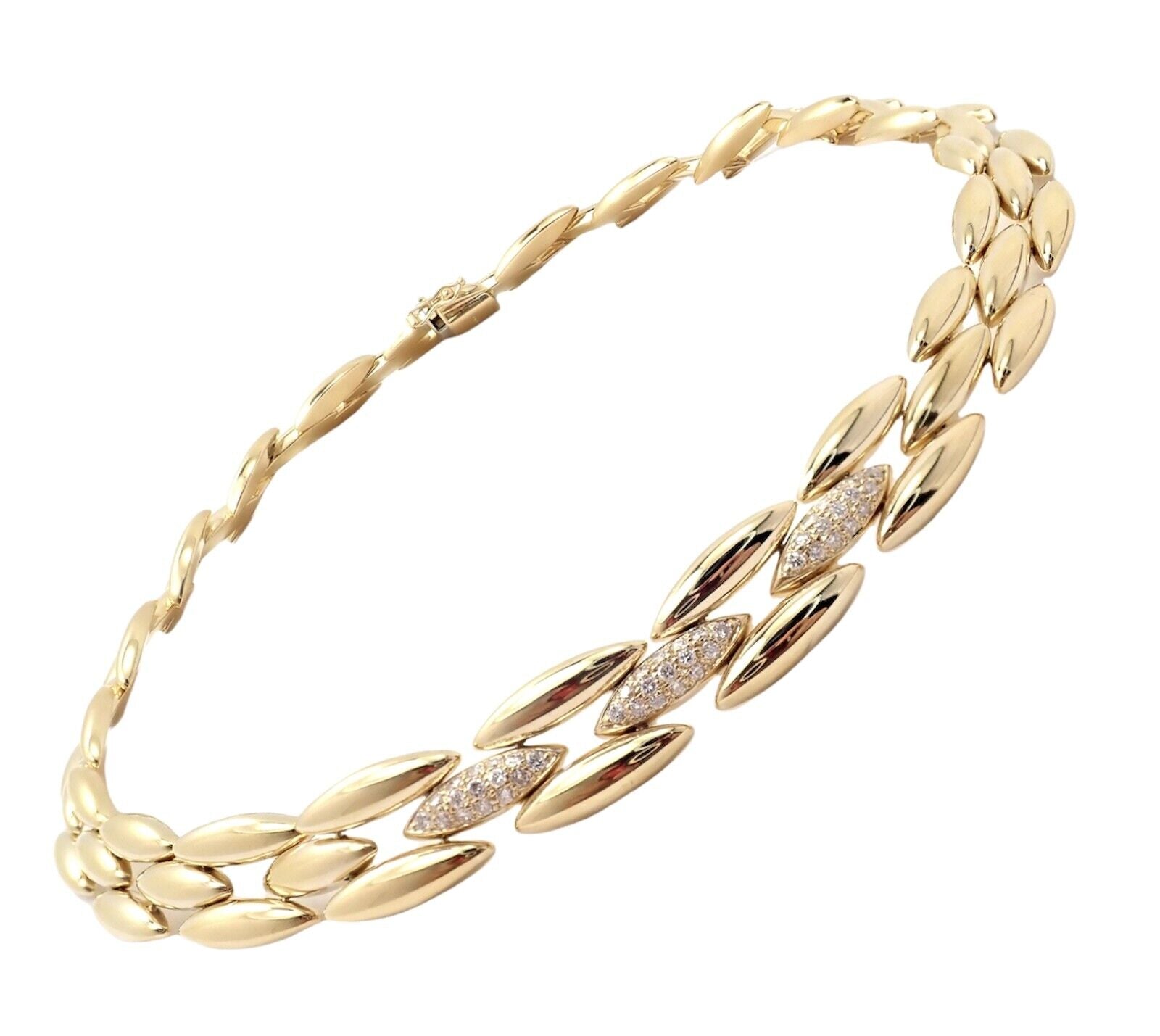 Cartier - 18K Yellow Gold Hematite Double Panthere Cuff Bracelet