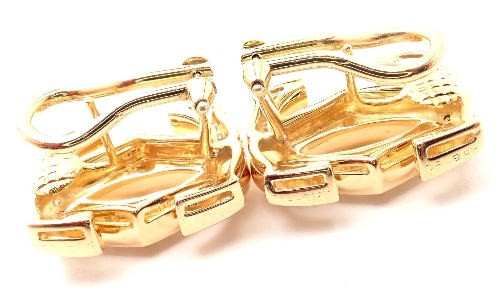 Cartier Jewelry & Watches:Fine Jewelry:Earrings Authentic! Cartier Penelope  Double C 18k Yellow Gold Diamond Large Earrings
