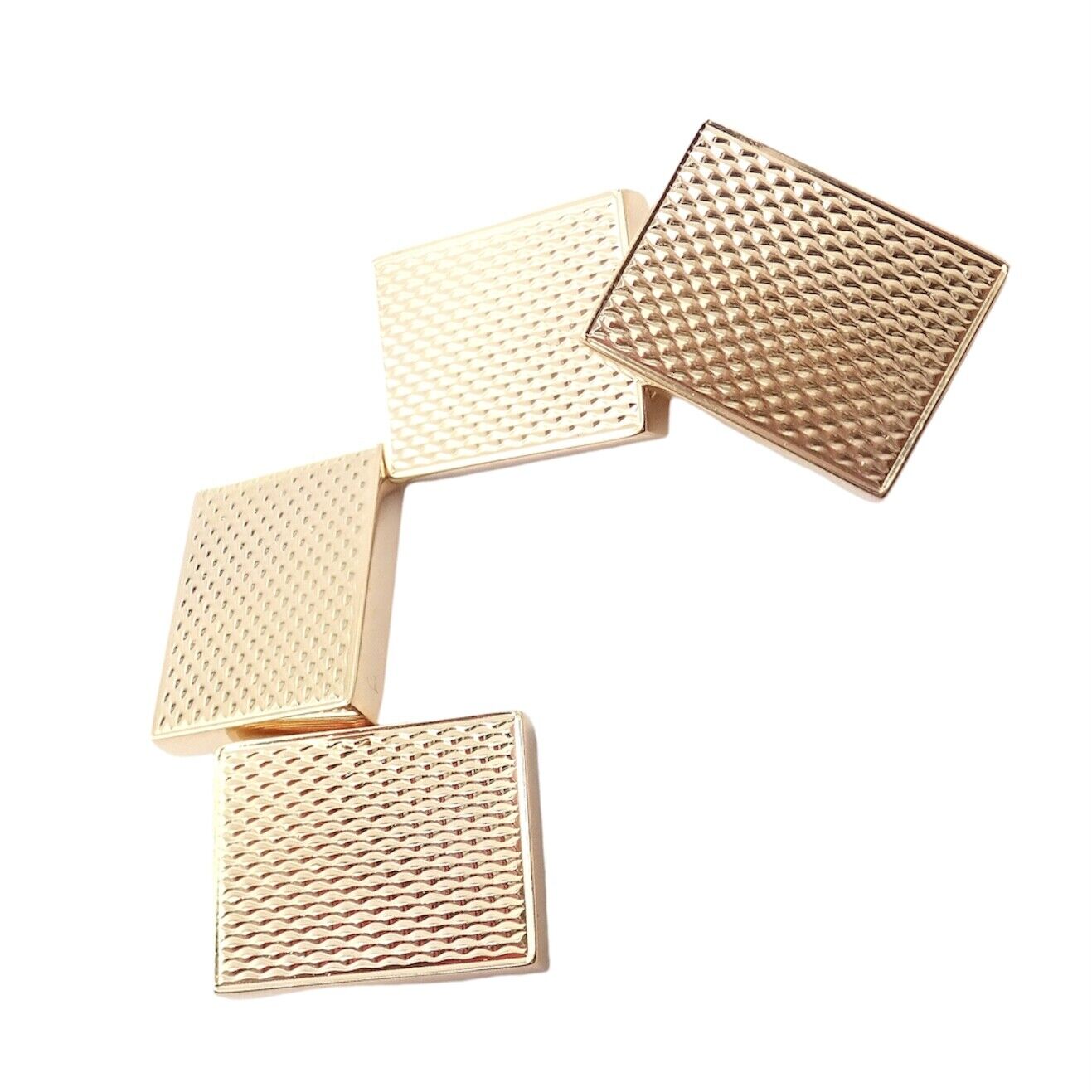 Rare! Authentic Van Cleef & Arpels 18k Yellow Gold Vintage Rectangle Cufflinks | Fortrove