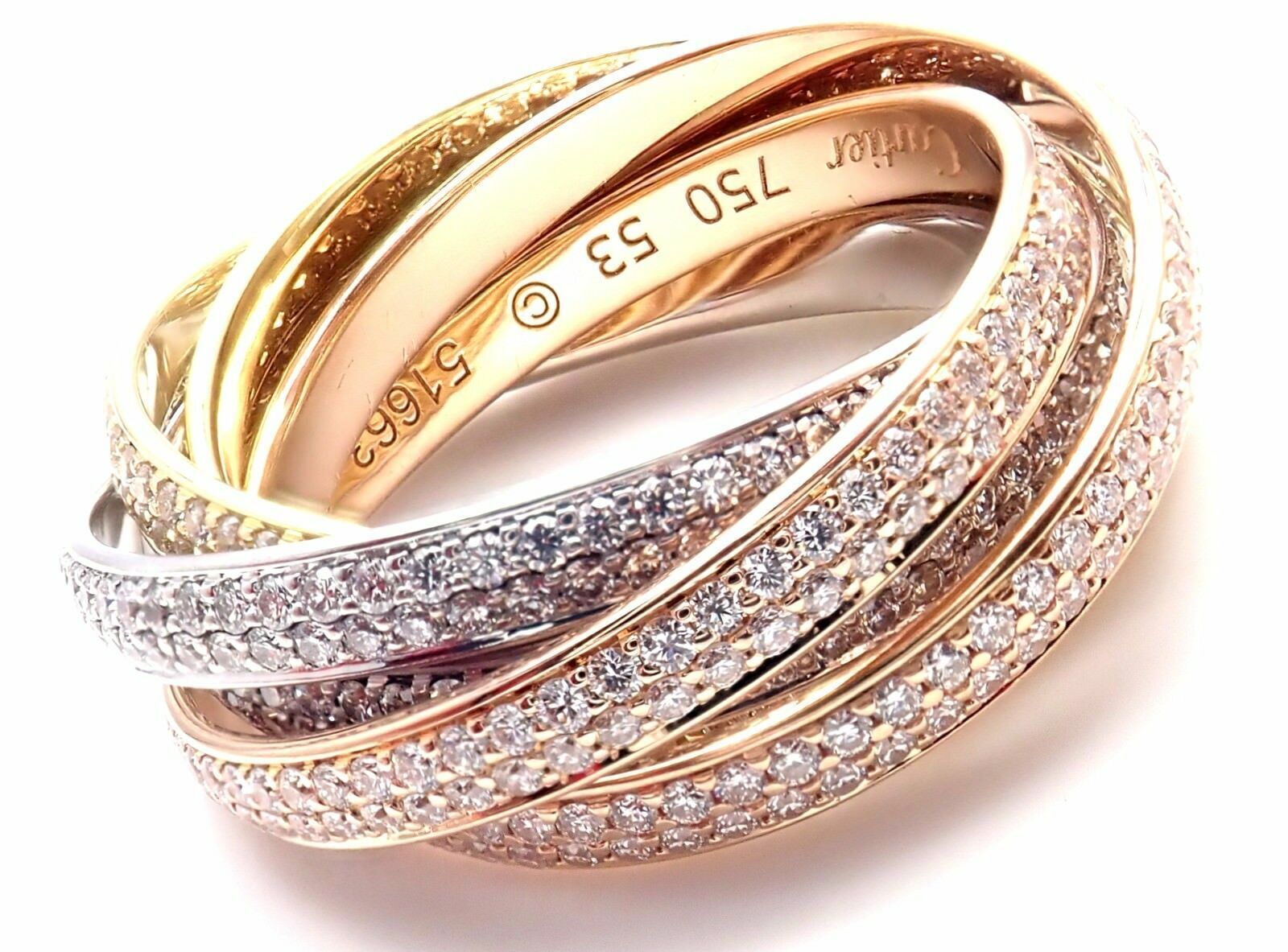Cartier tri color diamond ring Outlet