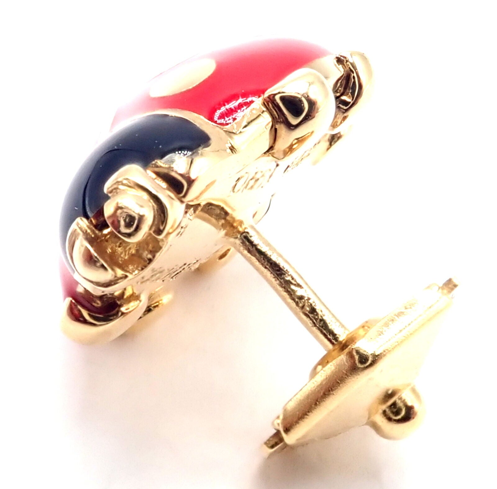 Cartier Jewelry & Watches:Fine Jewelry:Brooches & Pins Authentic! Vintage Cartier 18k Yellow Gold Red Enamel Ladybug Pin Clip