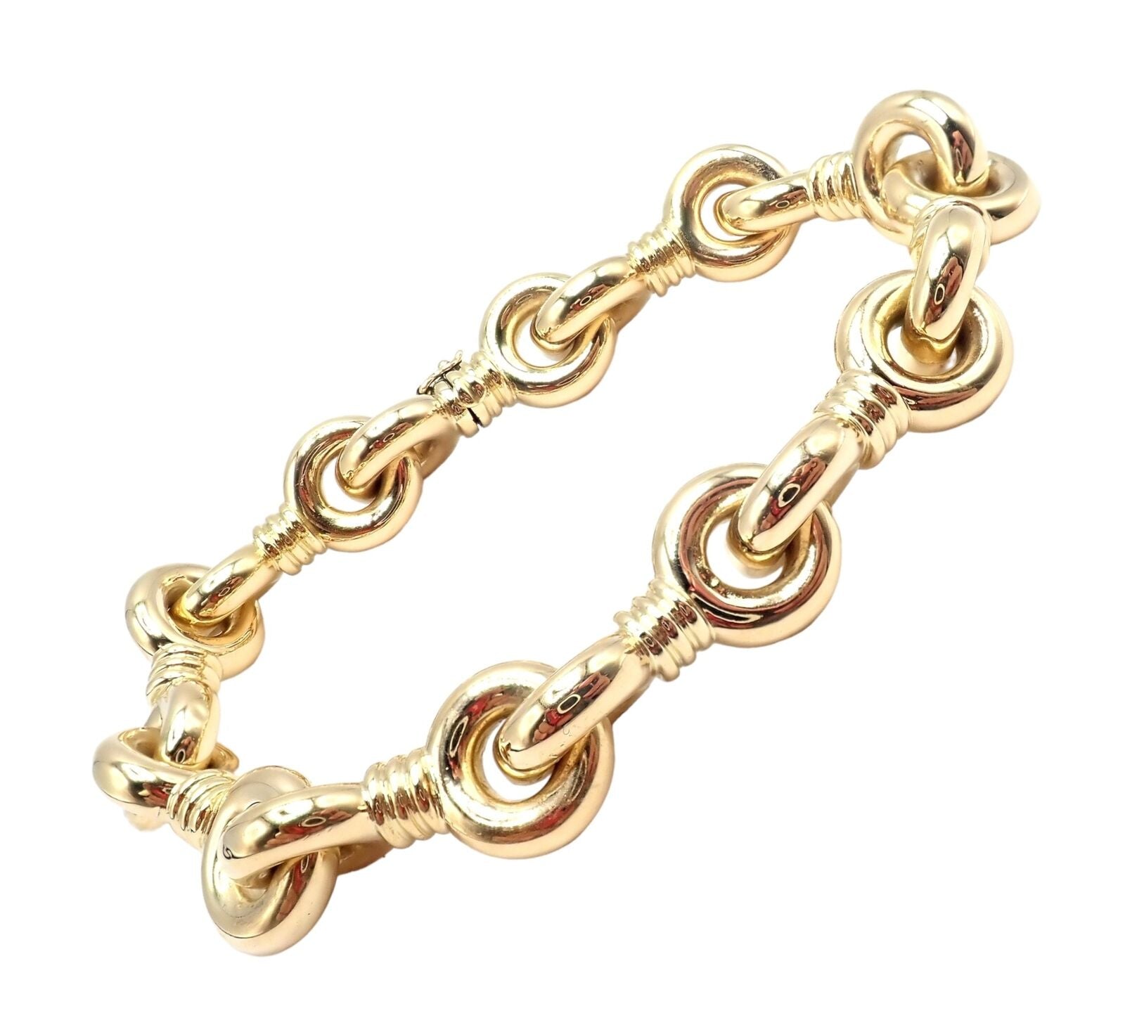 Vintage Estate Chunky 18k Yellow Gold Bracelet 8" 37g | Fortrove