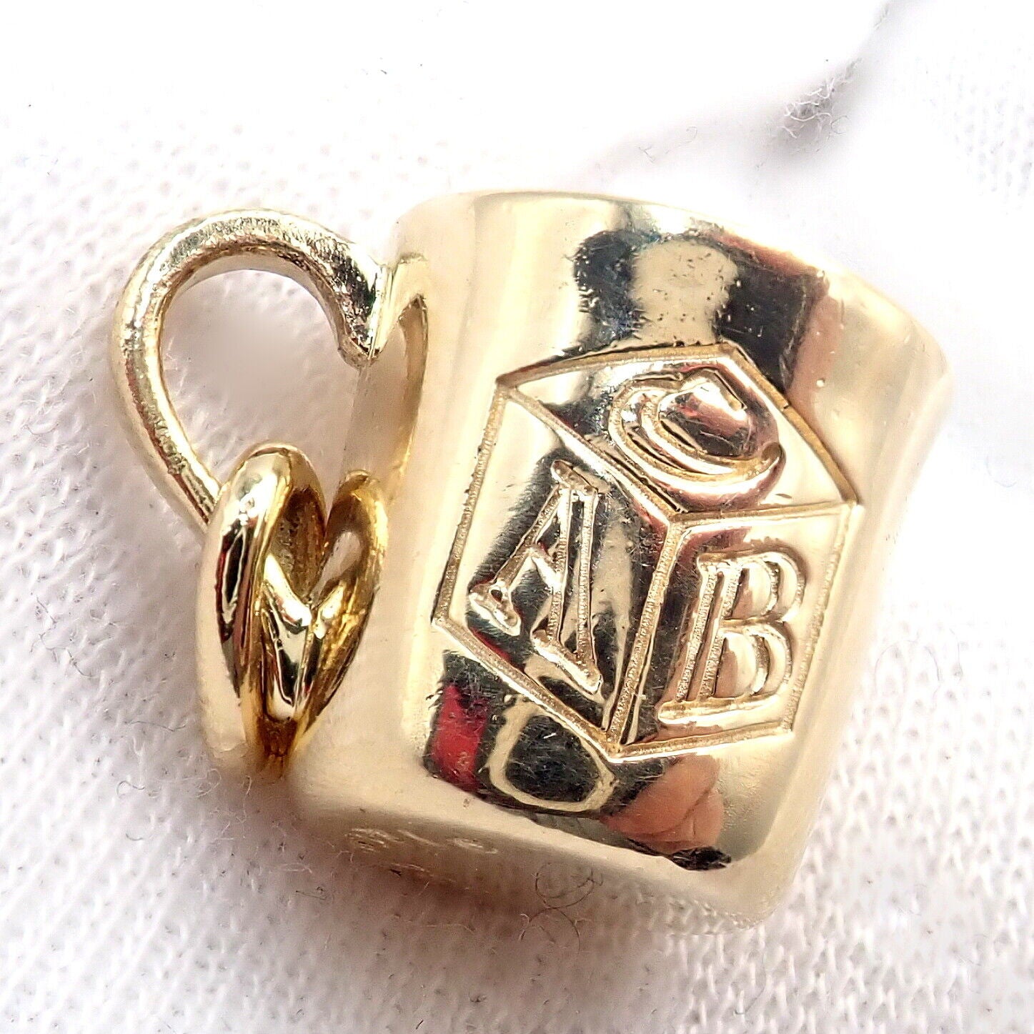 Rare Vintage Tiffany & Co. 18k Yellow Gold ABC Child Baby Cup Charm | Fortrove