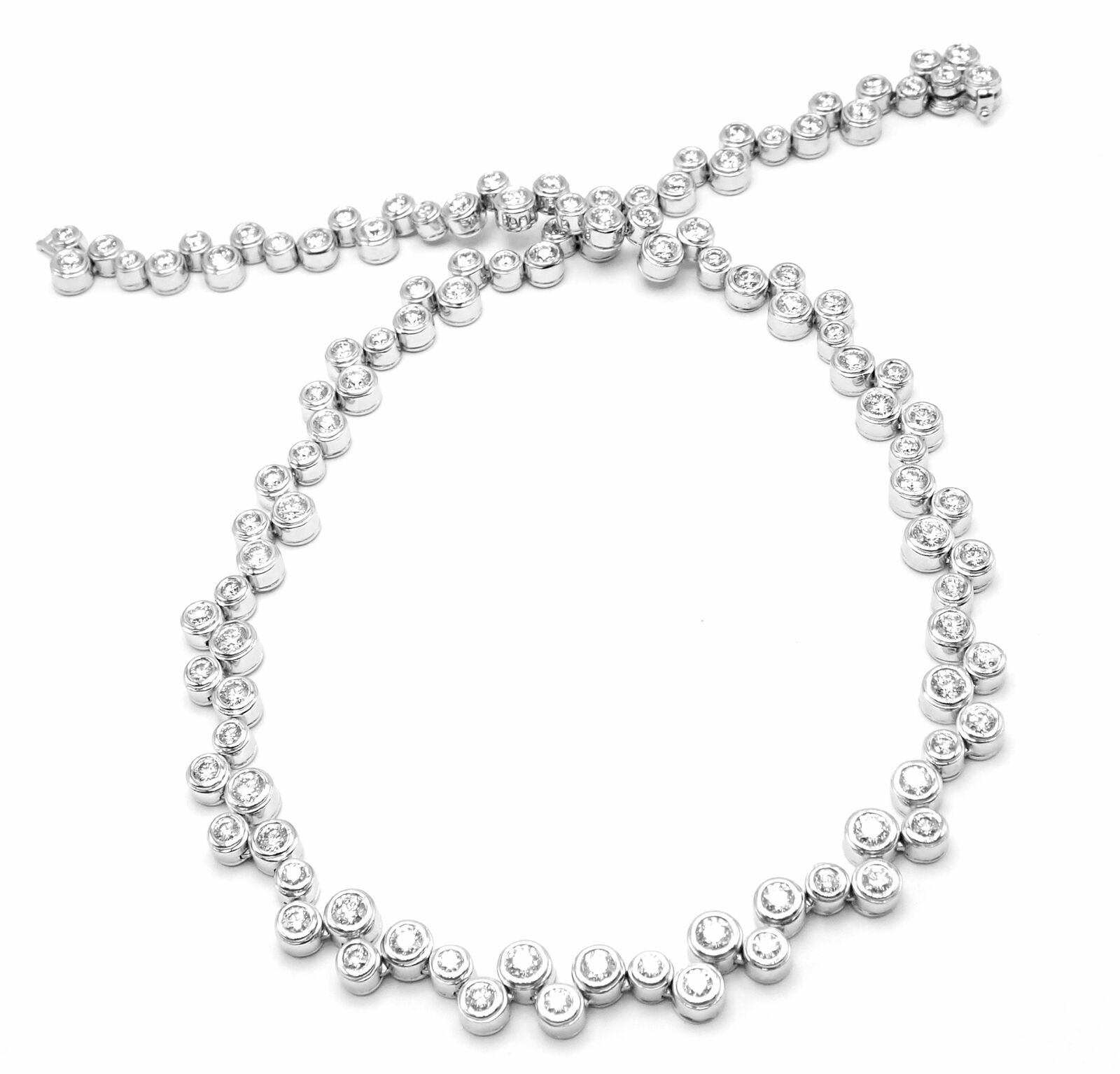 Authentic! Tiffany & Co Bubbles Platinum 10ct Diamond Necklace | Fortrove