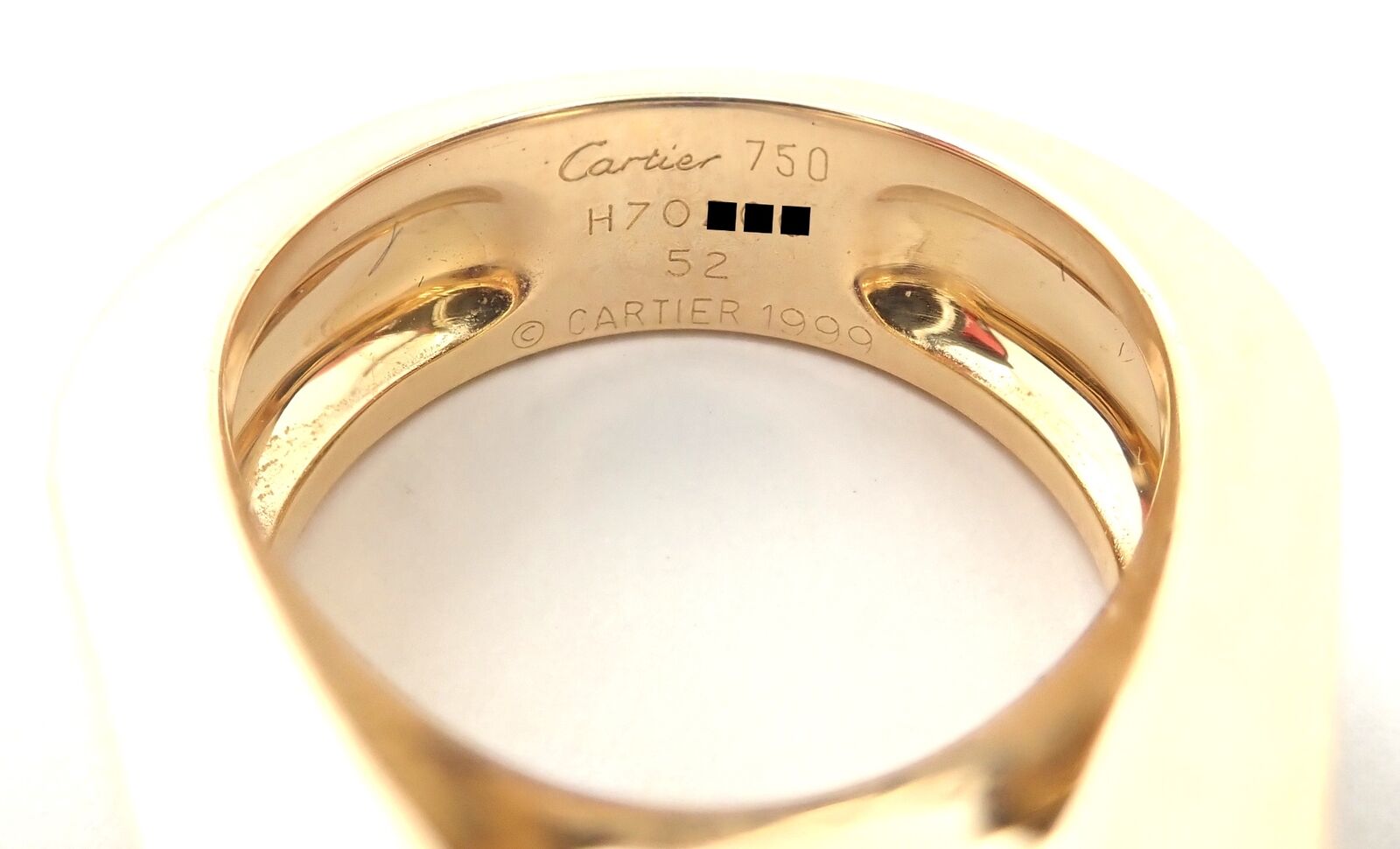 Authentic! Cartier Tankissi 18k Yellow Gold Diamond Large Amethyst Ring Paper | Fortrove