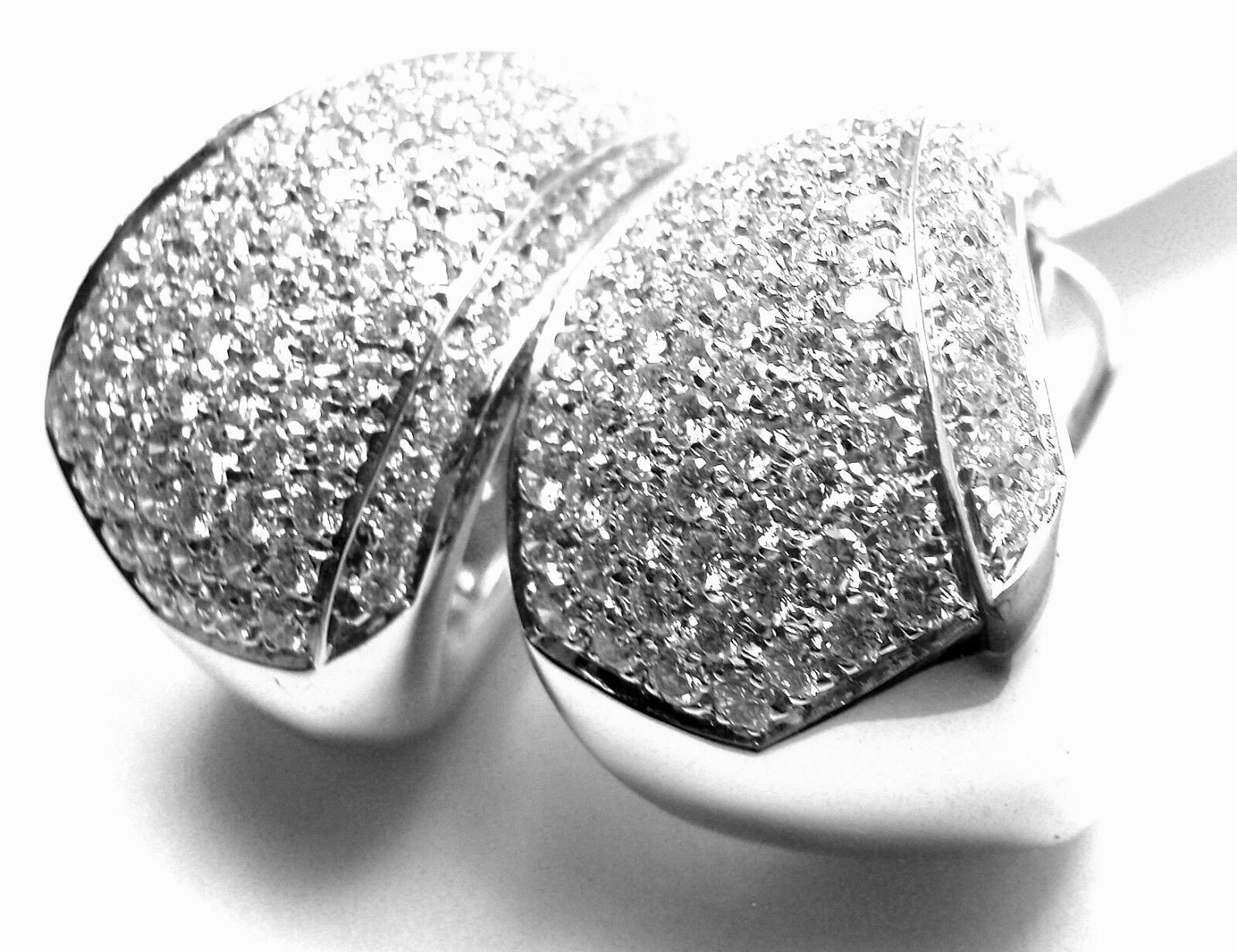 New Authentic Damiani Da Definire 18k White Gold 3.09ct Diamond Earrings $22,900 | Fortrove