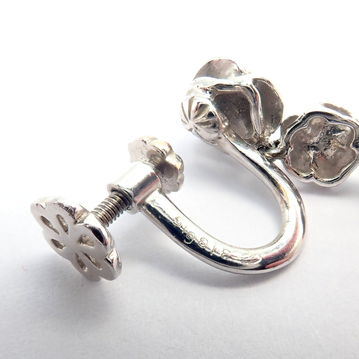 Carrera y Carrera Jewelry & Watches:Fine Jewelry:Earrings Rare! Carrera Y Carrera CyC 18k White Gold Pink Stone Rose Unique Earrings