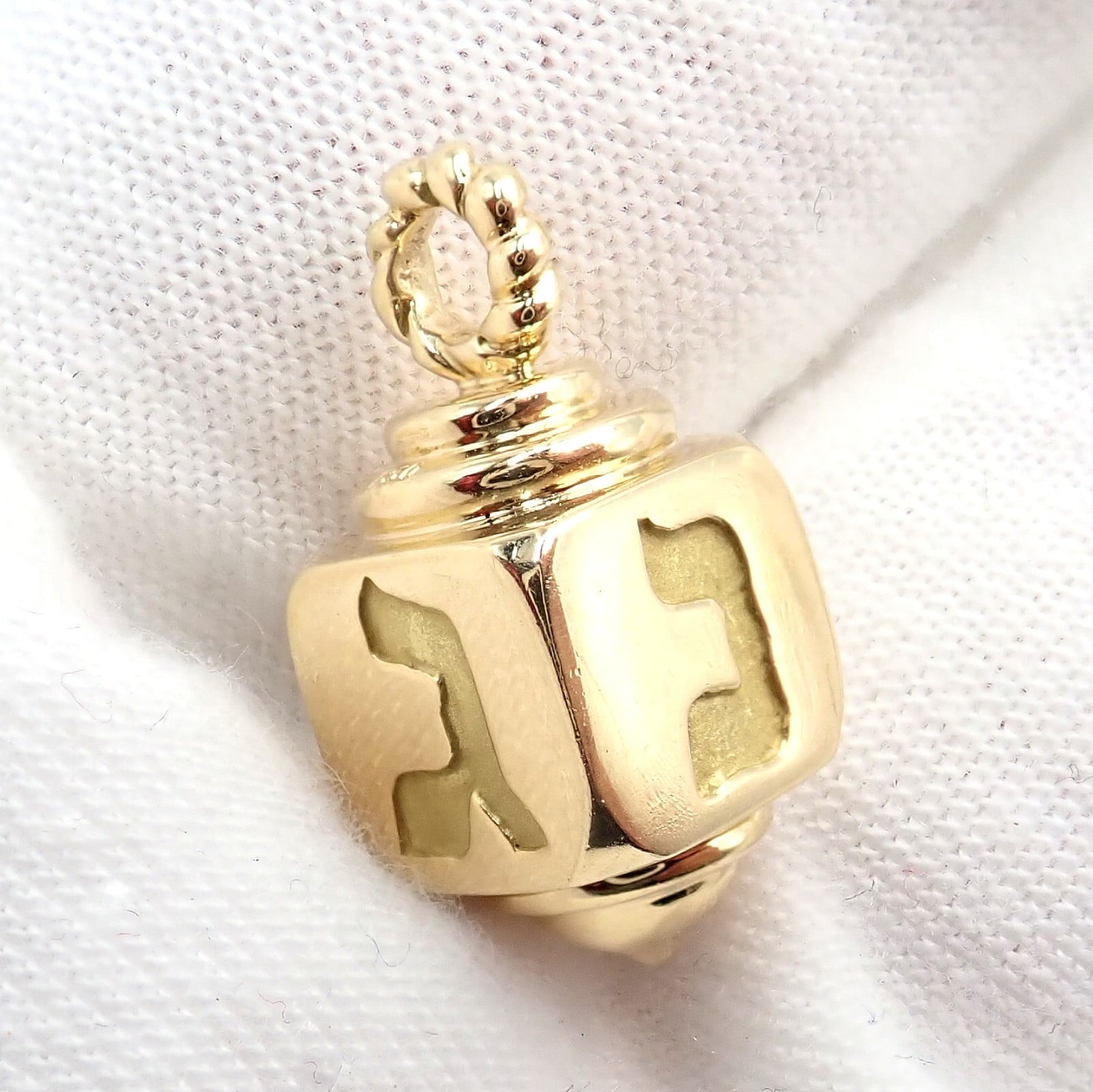 Ultra Rare Vintage Tiffany & Co. 18k Yellow Channukah Dreidel Charm Pendant | Fortrove