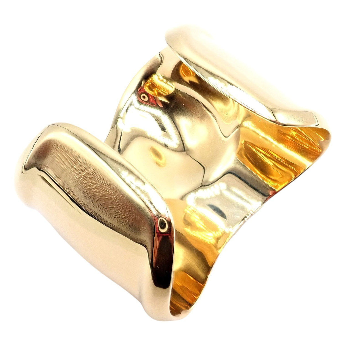 Tiffany & Co. Jewelry & Watches:Fine Jewelry:Bracelets & Charms Authentic! Tiffany & Co Peretti 18k Yellow Gold Medium Bone Cuff Bracelet 104g