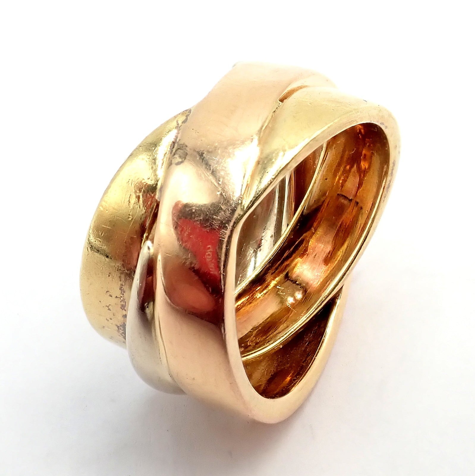 H.Stern Jewelry & Watches:Fine Jewelry:Rings Authentic! H. Stern 18k Tricolor Gold Stacked Band Ring sz 6