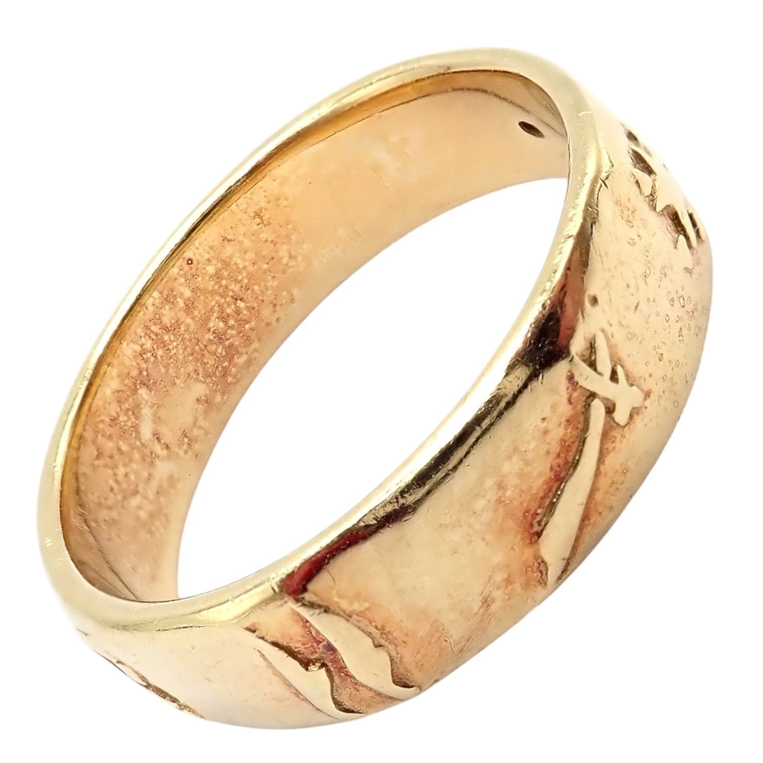 H.Stern Jewelry & Watches:Fine Jewelry:Rings Authentic! H. Stern 18k Yellow Gold Diamond Glyph Band Ring sz 7