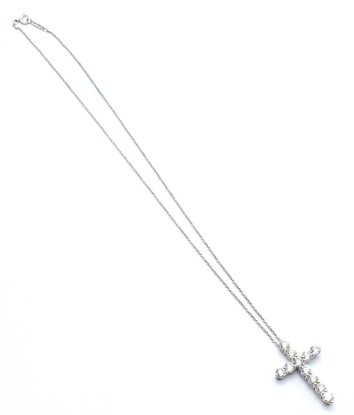 Tiffany & Co. Jewelry & Watches:Fine Jewelry:Necklaces & Pendants Authentic! Tiffany & Co Platinum Diamond Large Cross Pendant Necklace