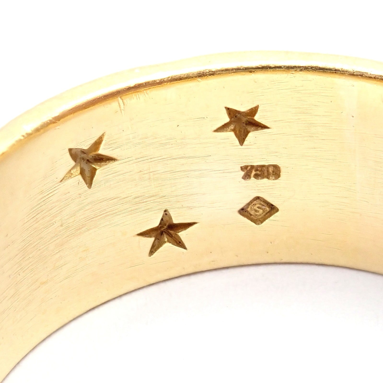 H.Stern Jewelry & Watches:Fine Jewelry:Rings H. Stern 18k Yellow Gold Diamond Constellation Stars Code Band Ring sz 9.5
