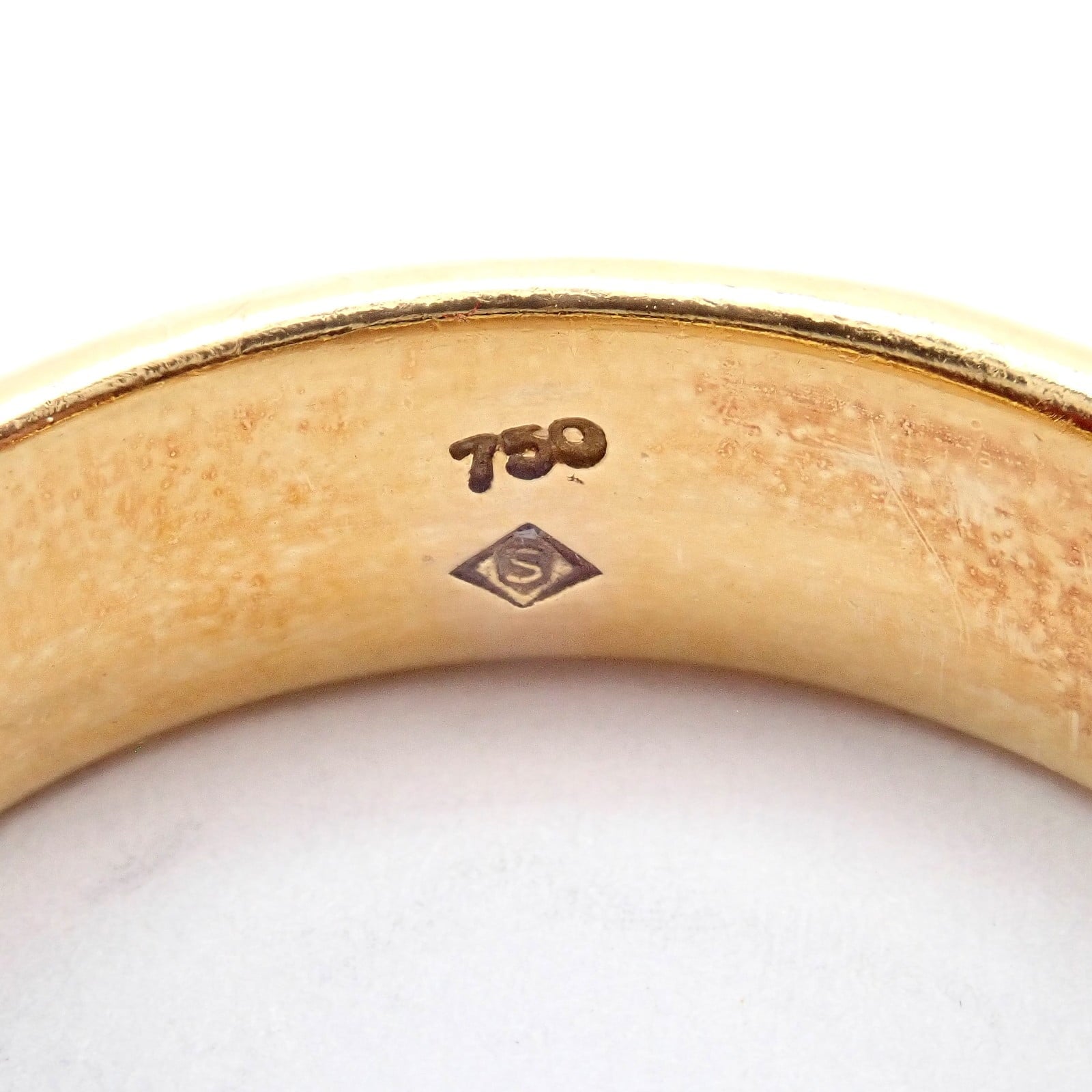 H.Stern Jewelry & Watches:Fine Jewelry:Rings Authentic! H. Stern 18k Yellow Gold Diamond Glyph Band Ring sz 7