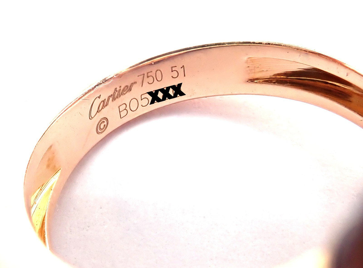Cartier Jewelry & Watches:Fine Jewelry:Rings Authentic! Cartier Menotte 18k Rose Gold Diamond Rhodolite Band Ring