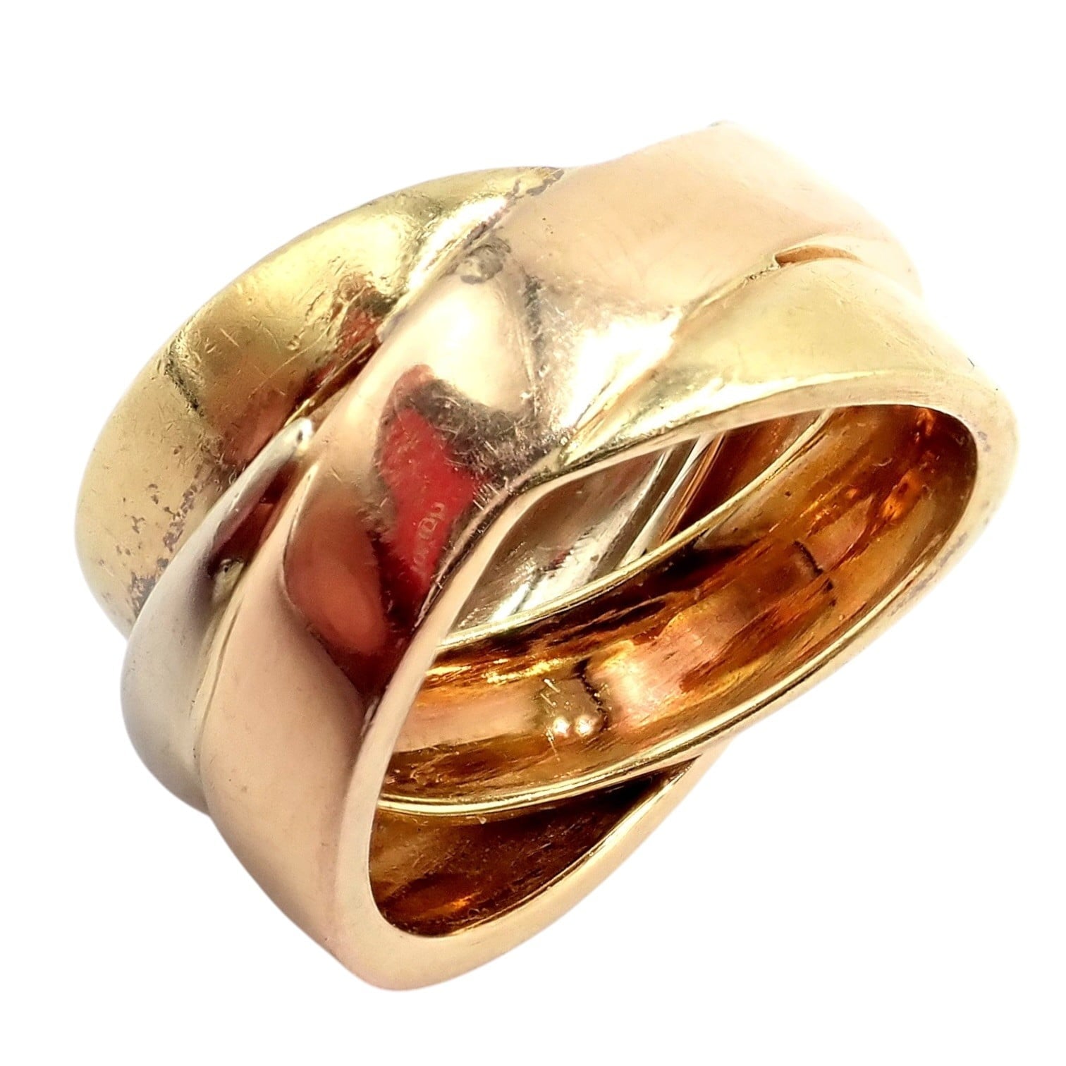 H.Stern Jewelry & Watches:Fine Jewelry:Rings Authentic! H. Stern 18k Tricolor Gold Stacked Band Ring sz 6