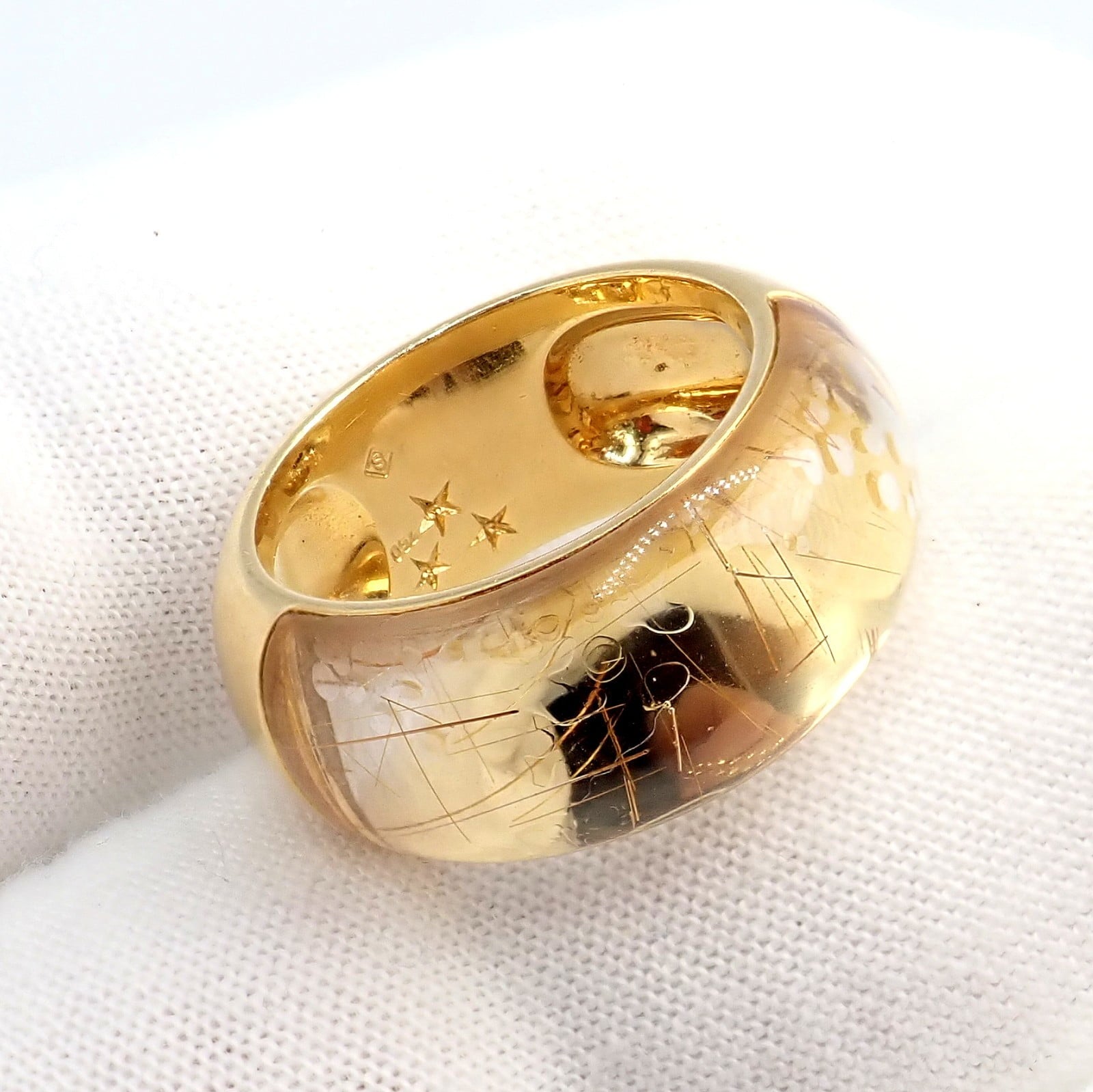 H.Stern Jewelry & Watches:Fine Jewelry:Rings Authentic! H. Stern 18k Yellow Gold Rutilated Quartz Ring sz 6.5