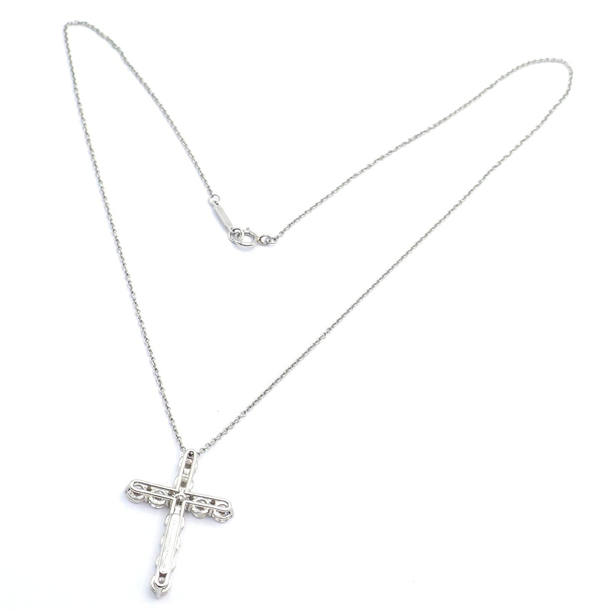 Tiffany & Co. Jewelry & Watches:Fine Jewelry:Necklaces & Pendants Authentic! Tiffany & Co Platinum Diamond Large Cross Pendant Necklace