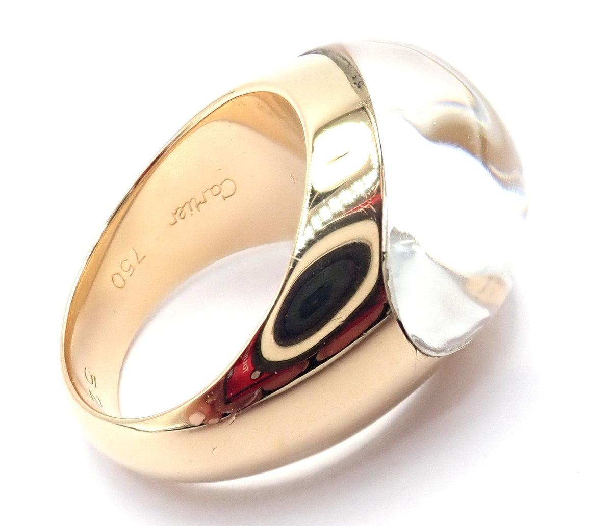 Cartier Jewelry & Watches:Fine Jewelry:Rings Authentic Cartier Myst de Cartier 18k Yellow Gold Diamond Rock Crystal Dome Ring