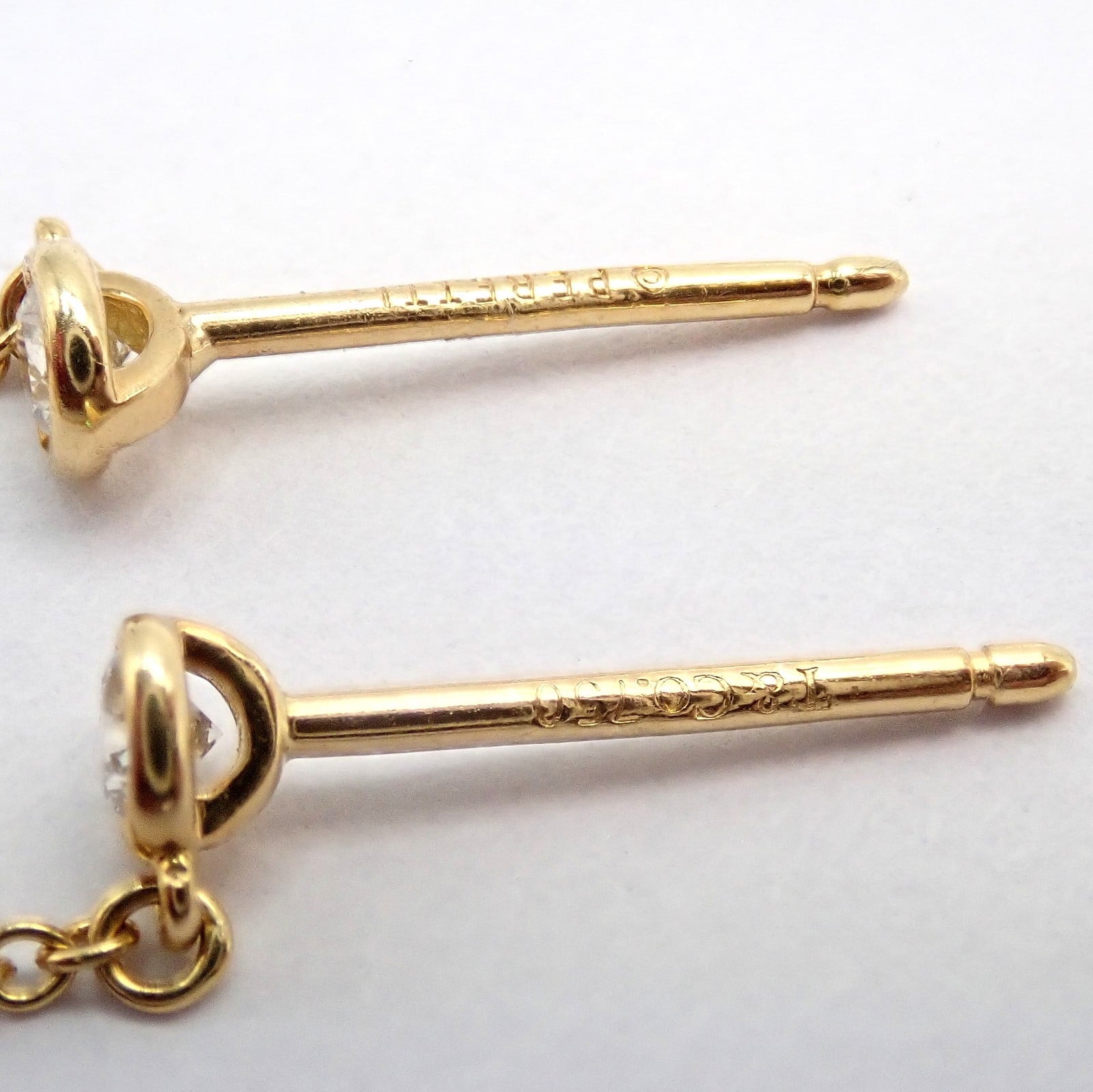 Tiffany & Co. Jewelry & Watches:Fine Jewelry:Earrings Rare! Tiffany & Co 18k Yellow Gold Peretti 10 Diamond By The Yard Drop Earrings