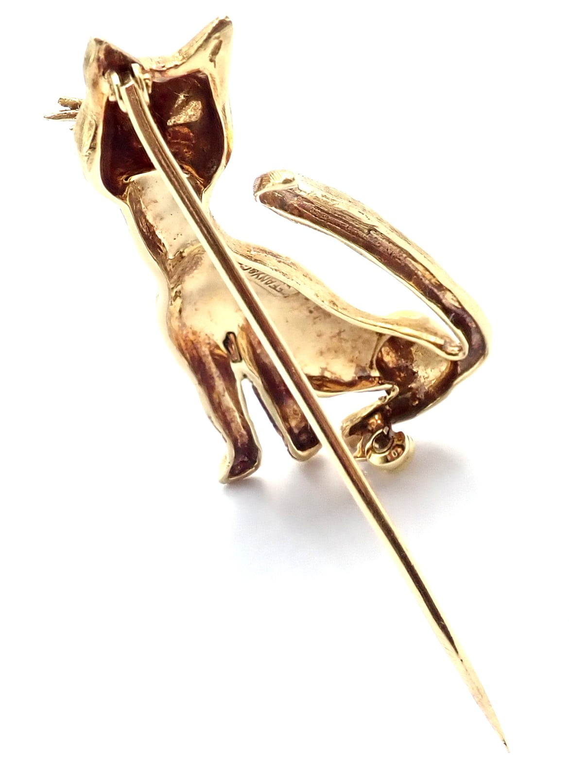 Tiffany & Co. Jewelry & Watches:Fine Jewelry:Brooches & Pins Authentic! Tiffany & Co 18k Yellow Gold Emerald Cat Pin Brooch