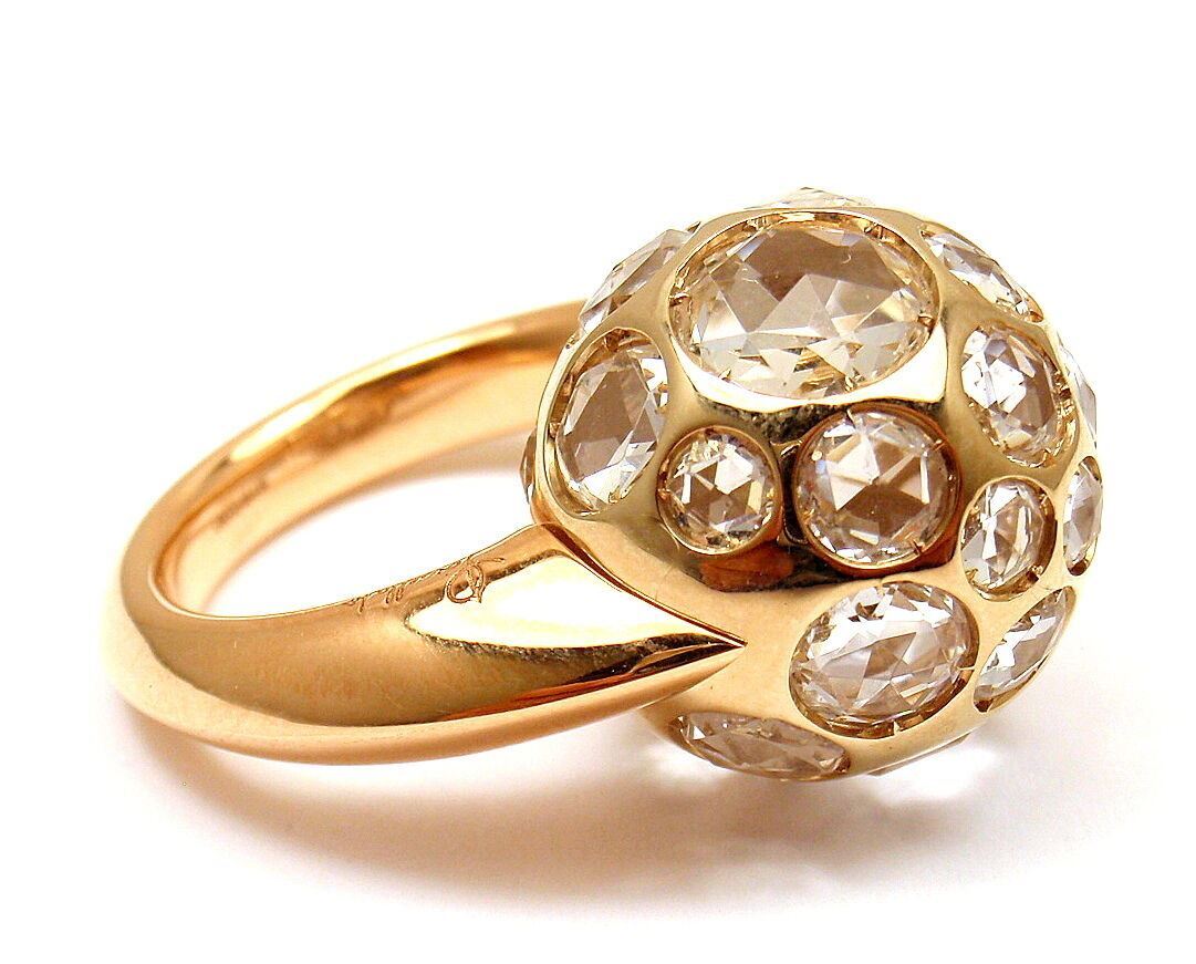 AUTHENTIC Pomellato Harem 18K Yellow Gold Rock Crystal Ring Sz 5 | Fortrove