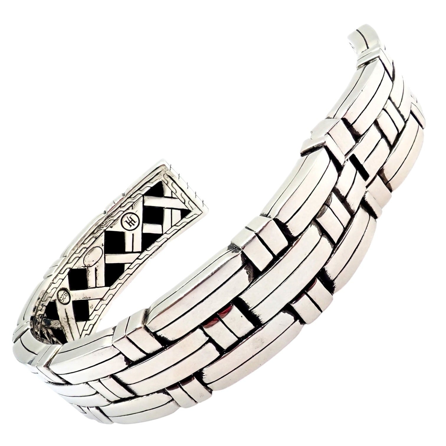 John Hardy Jewelry & Watches:Fine Jewelry:Bracelets & Charms Authentic! John Hardy JH Silver Wide Classic Bamboo Large Mens XL Cuff Bracelet