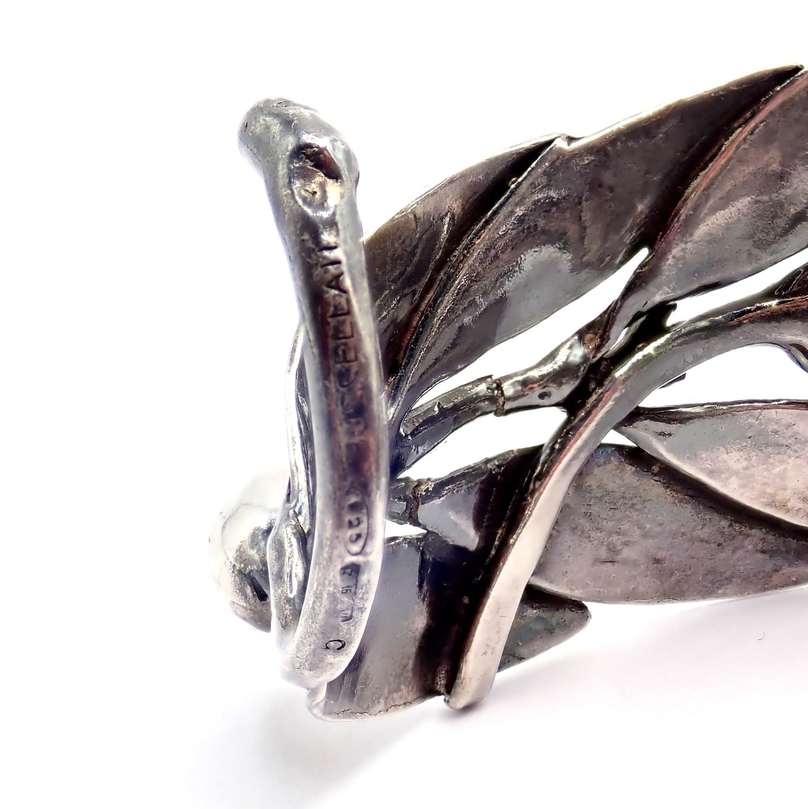Rare! Vintage Mario Buccellati Silver Olive Leaf Branch Cuff Bracelet | Fortrove