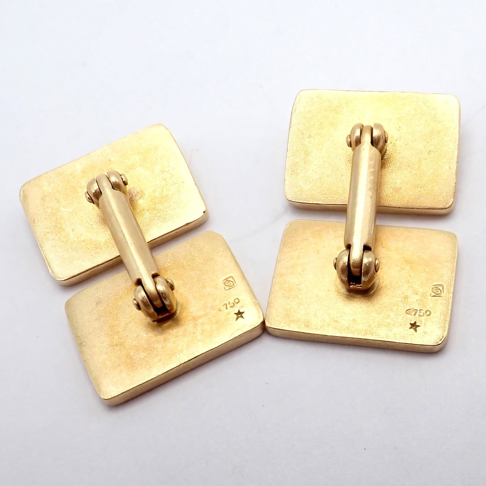 H.Stern Jewelry & Watches:Men's Jewelry:Cufflinks Rare! H. Stern 18k Yellow Gold UPC Bar Code Cufflinks