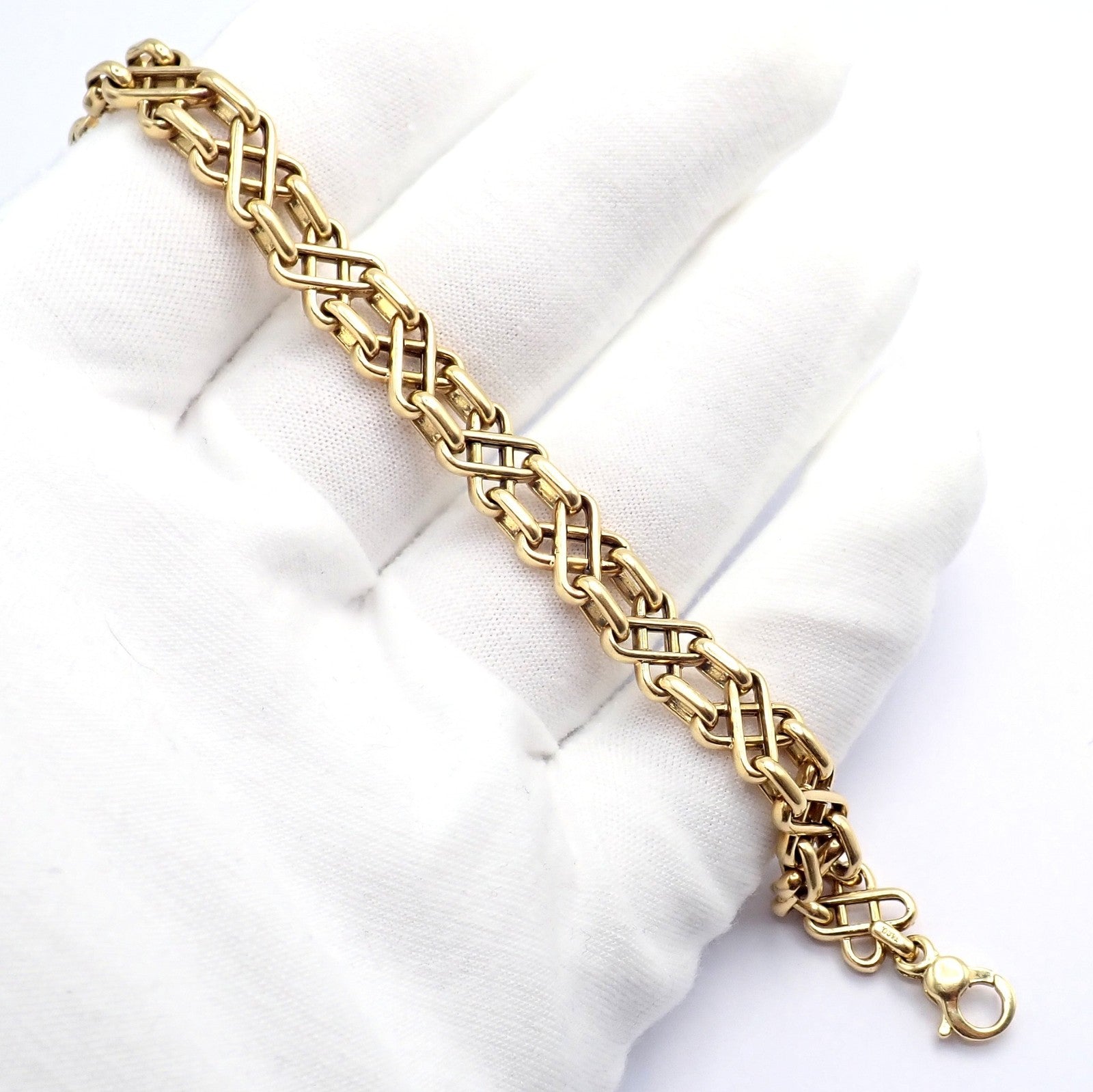 Authentic Vintage! Tiffany & Co 18k Yellow Gold Basket Weave Bracelet | Fortrove