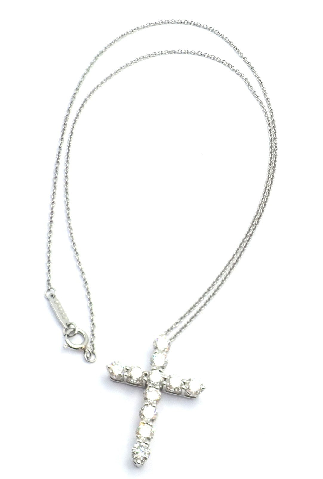 Tiffany & Co. Jewelry & Watches:Fine Jewelry:Necklaces & Pendants Authentic! Tiffany & Co Platinum Diamond Large Cross Pendant Necklace