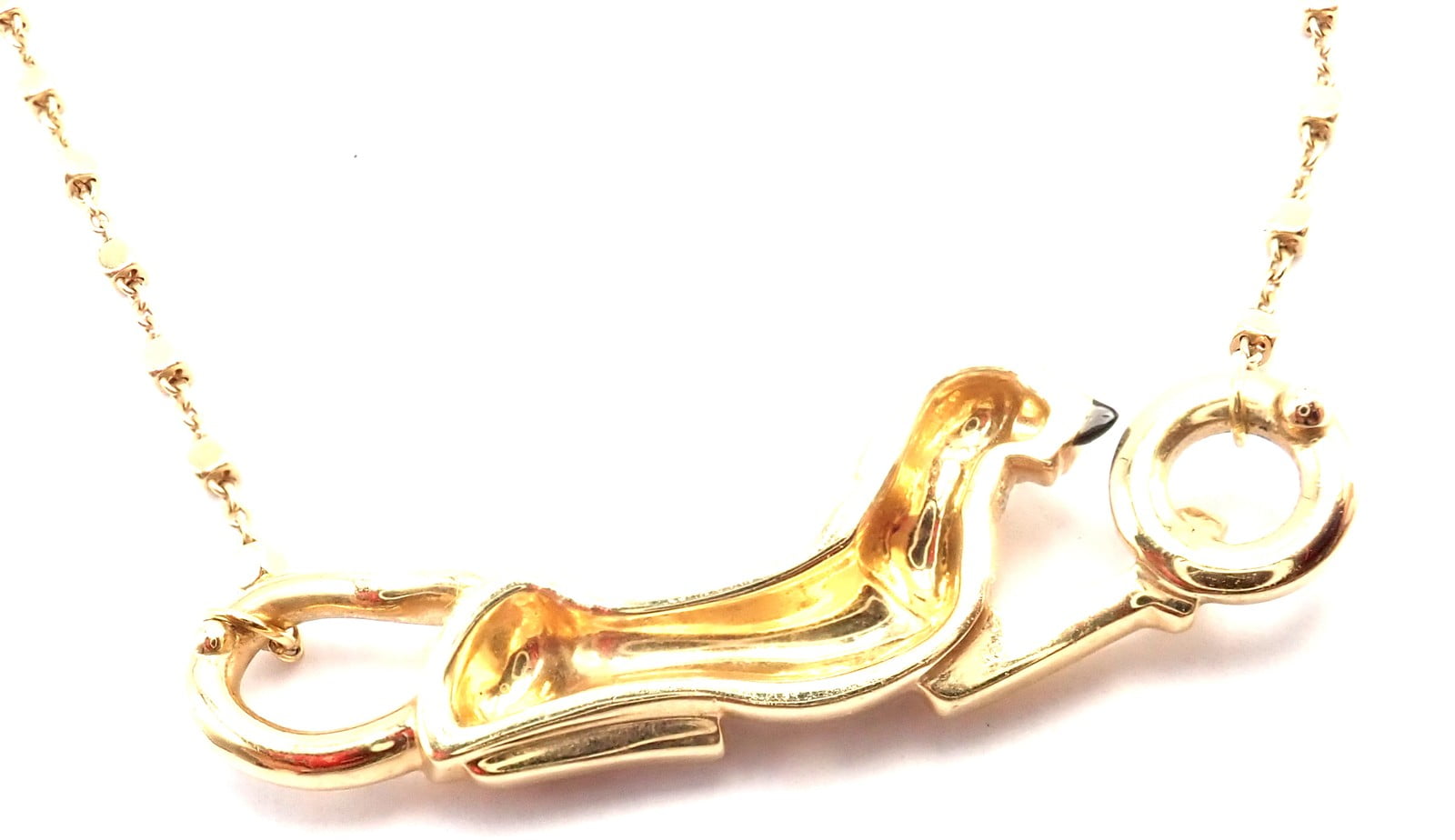 Cartier Jewelry & Watches:Fine Jewelry:Necklaces & Pendants Authentic! Cartier Panther 18k Yellow Gold Diamond Tsavorite Necklace Cert.