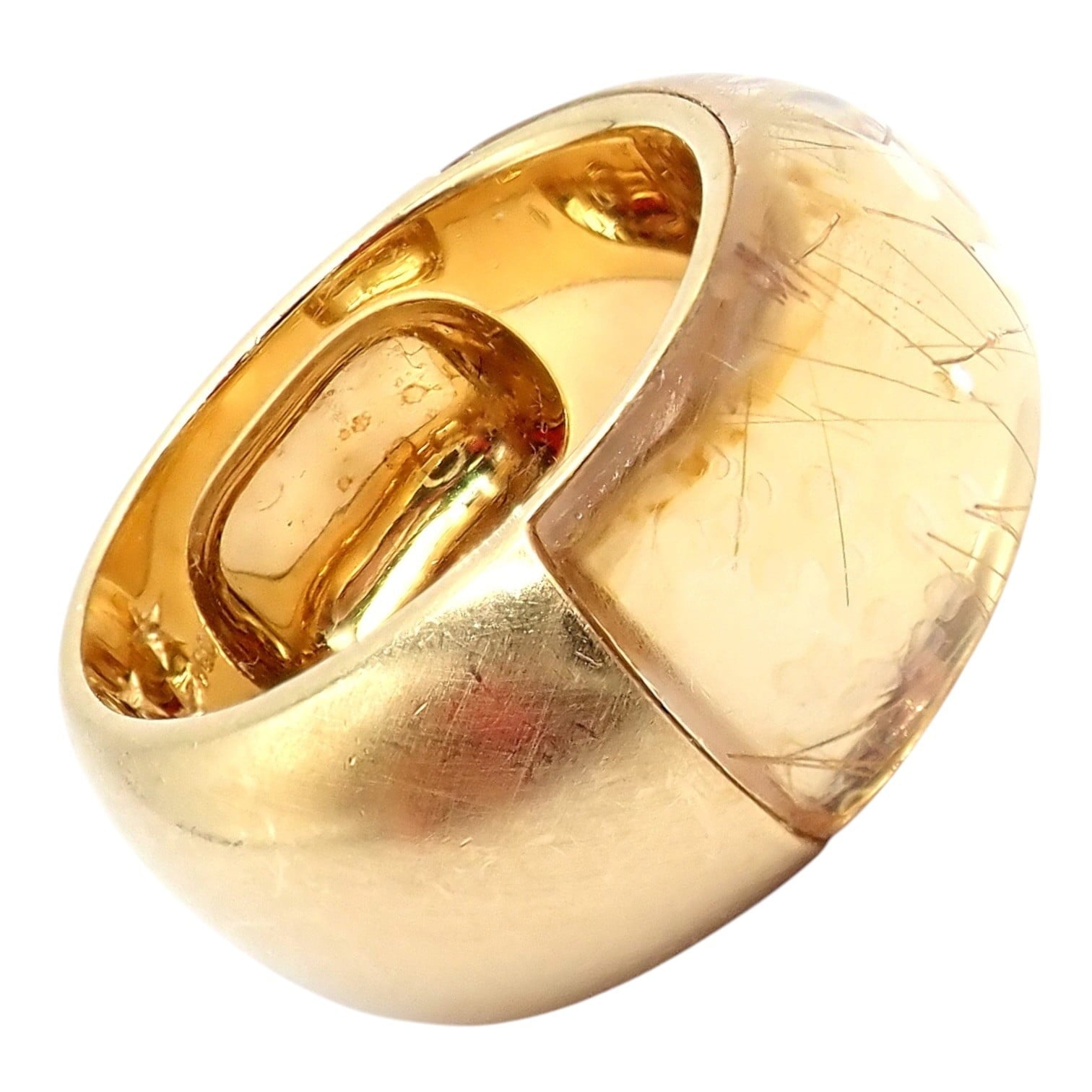 H.Stern Jewelry & Watches:Fine Jewelry:Rings Authentic! H. Stern 18k Yellow Gold Rutilated Quartz Ring sz 6.5