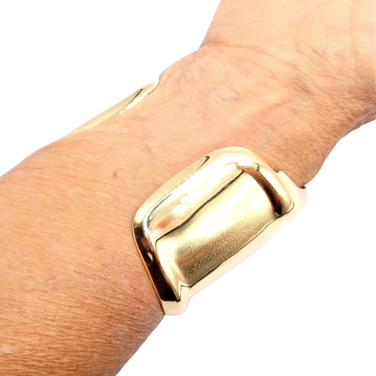 Tiffany & Co. Jewelry & Watches:Fine Jewelry:Bracelets & Charms Authentic! Tiffany & Co Peretti 18k Yellow Gold Medium Bone Cuff Bracelet 104g