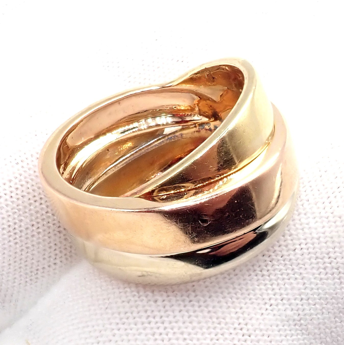 H.Stern Jewelry & Watches:Fine Jewelry:Rings Authentic! H. Stern 18k Tricolor Gold Stacked Band Ring sz 6