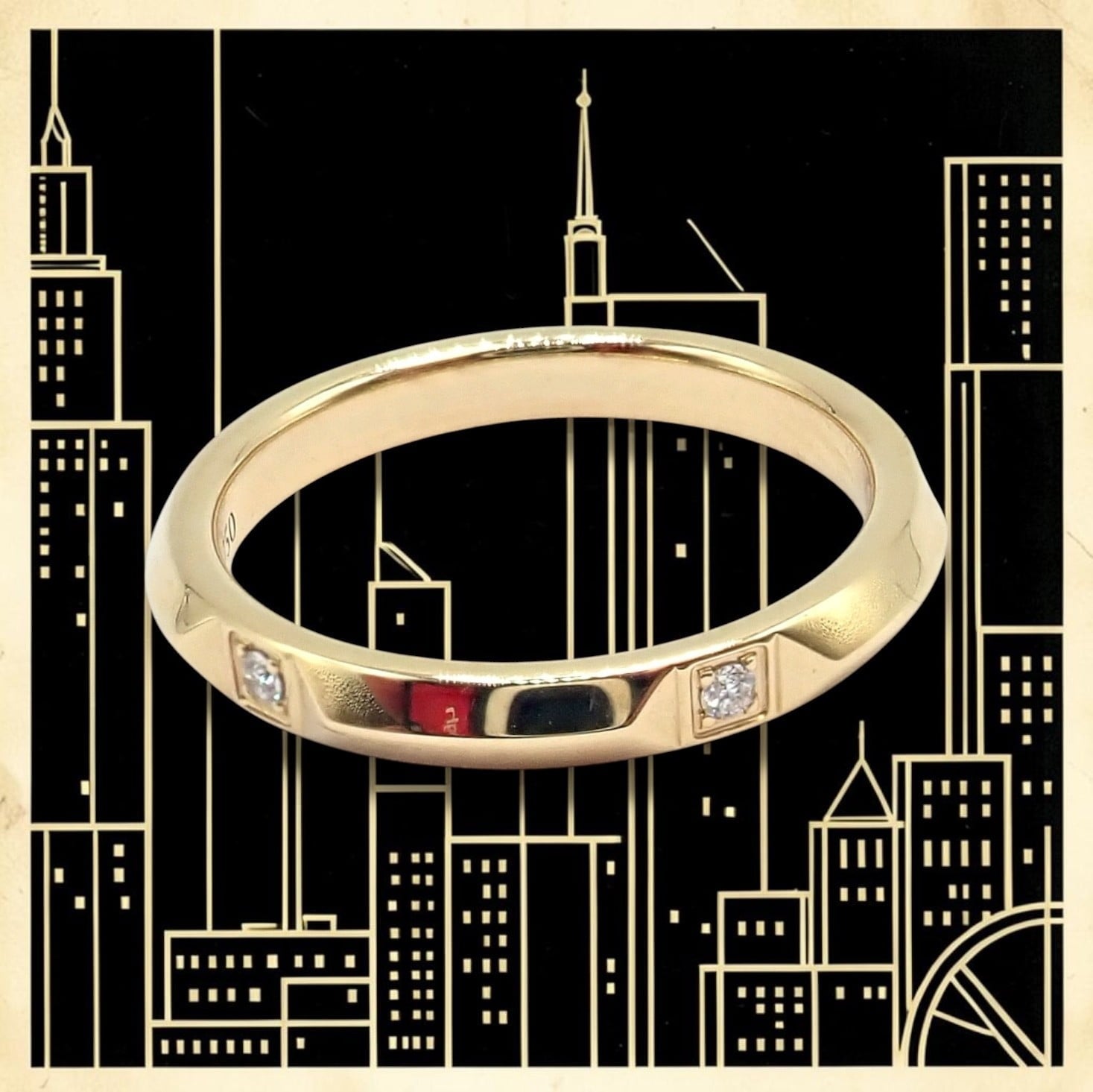 Tiffany & Co. Jewelry & Watches:Fine Jewelry:Rings Authentic! Tiffany & Co. 18k Yellow Gold Diamond True 2.5mm Band Ring sz 6