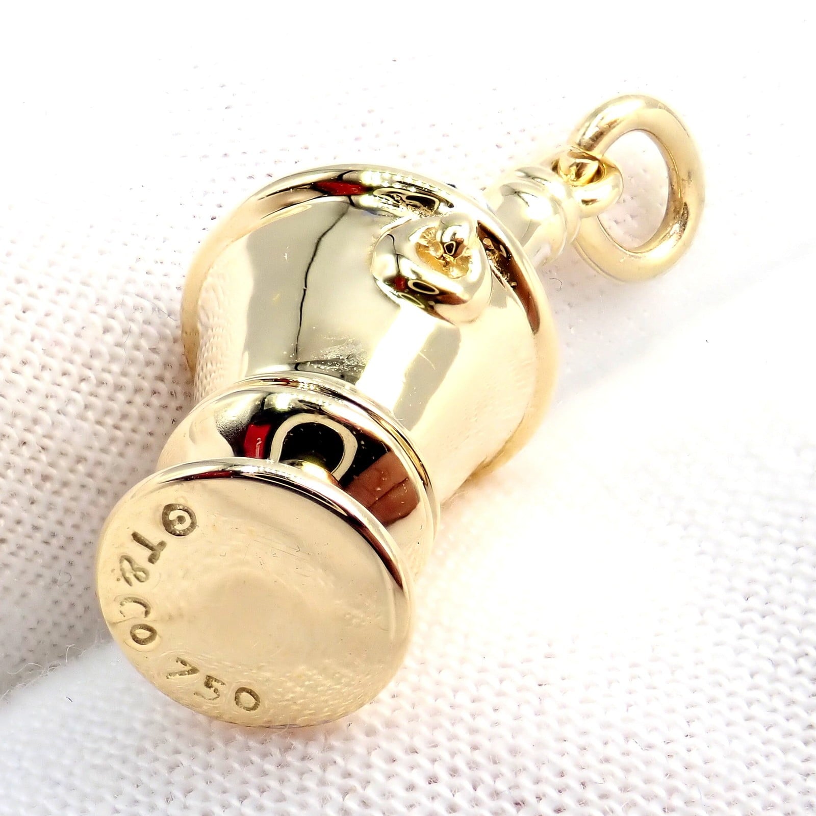 Tiffany & Co. 18k Yellow + White Gold Champagne Bucket Diamond Pendant Charm | Fortrove
