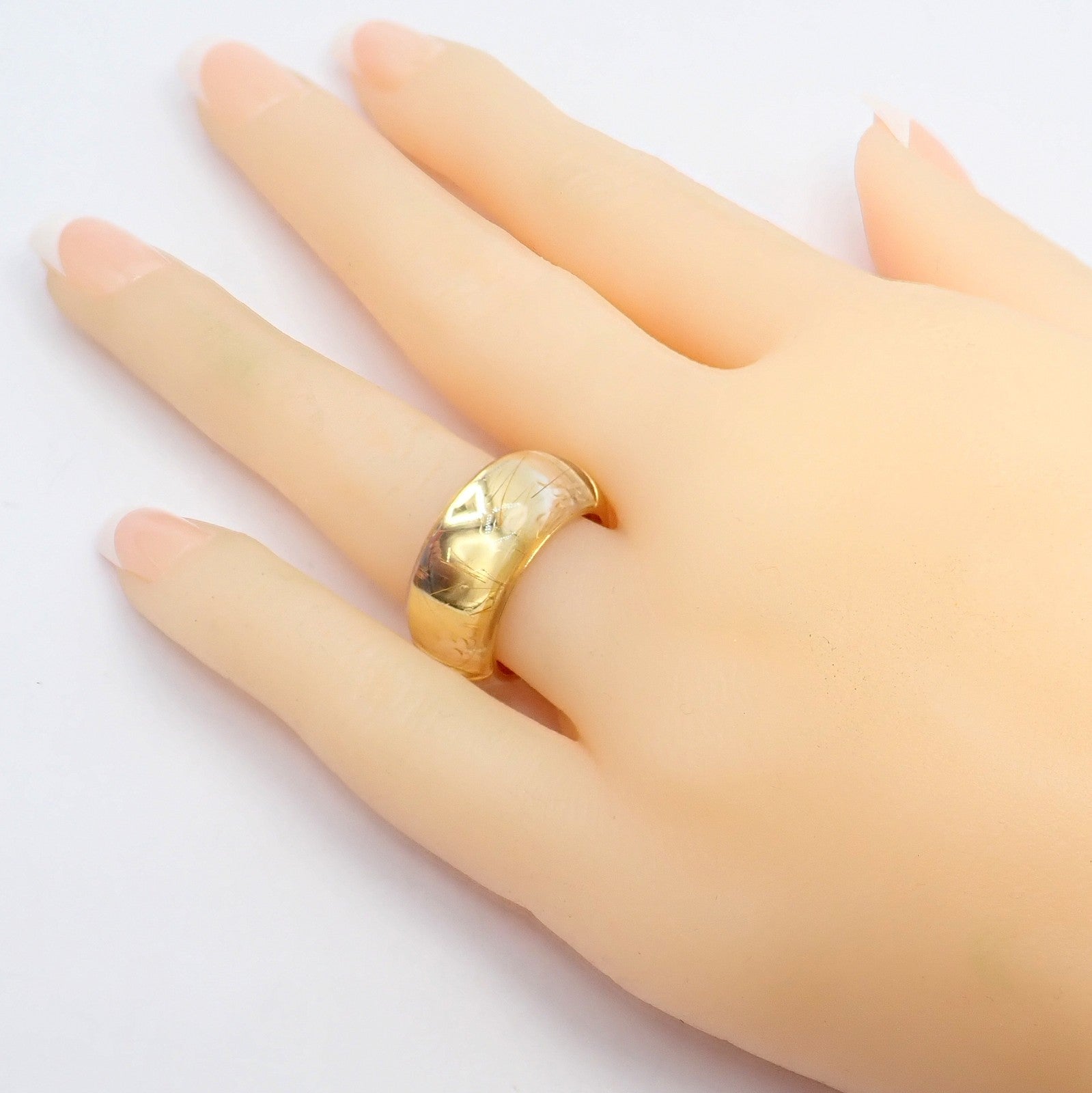 Authentic! H. Stern 18k Yellow Gold Rutilated Quartz Ring sz 6.5 | Fortrove