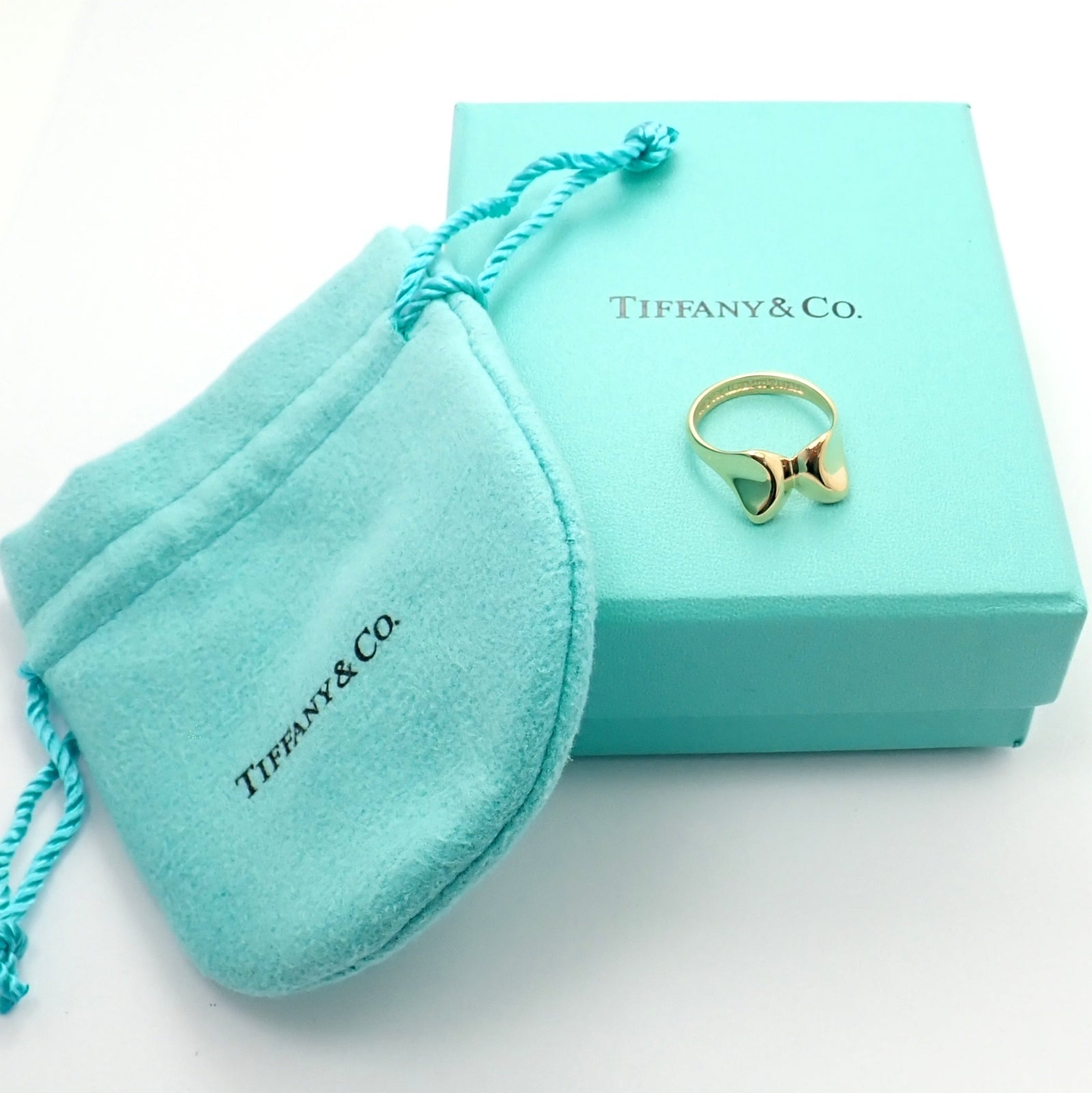 Tiffany & Co. 18k Yellow Gold Peretti Butterfly Bow Ring Sz 5.5 | Fortrove