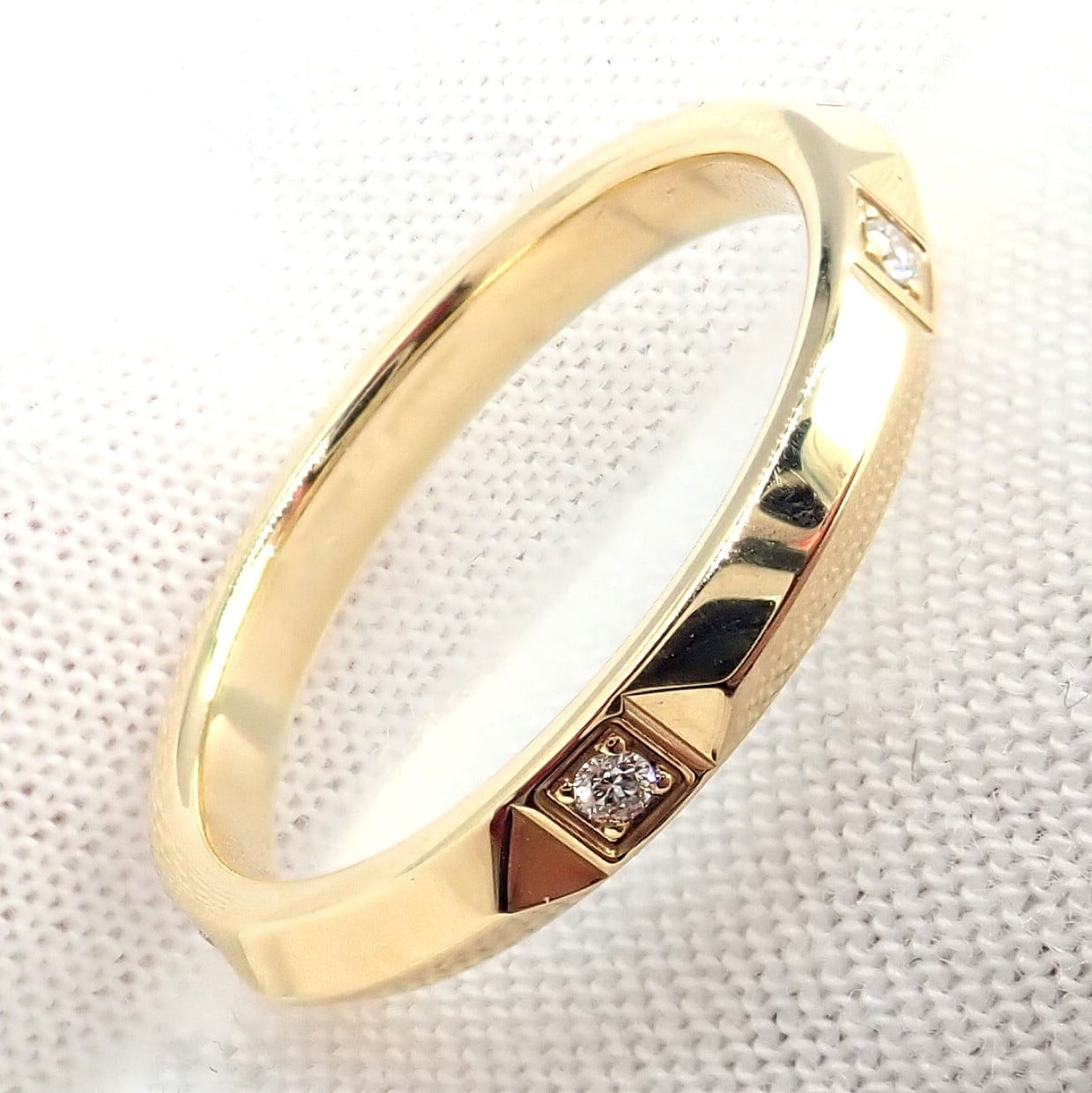 Tiffany & Co. Jewelry & Watches:Fine Jewelry:Rings Authentic! Tiffany & Co. 18k Yellow Gold Diamond True 2.5mm Band Ring sz 6