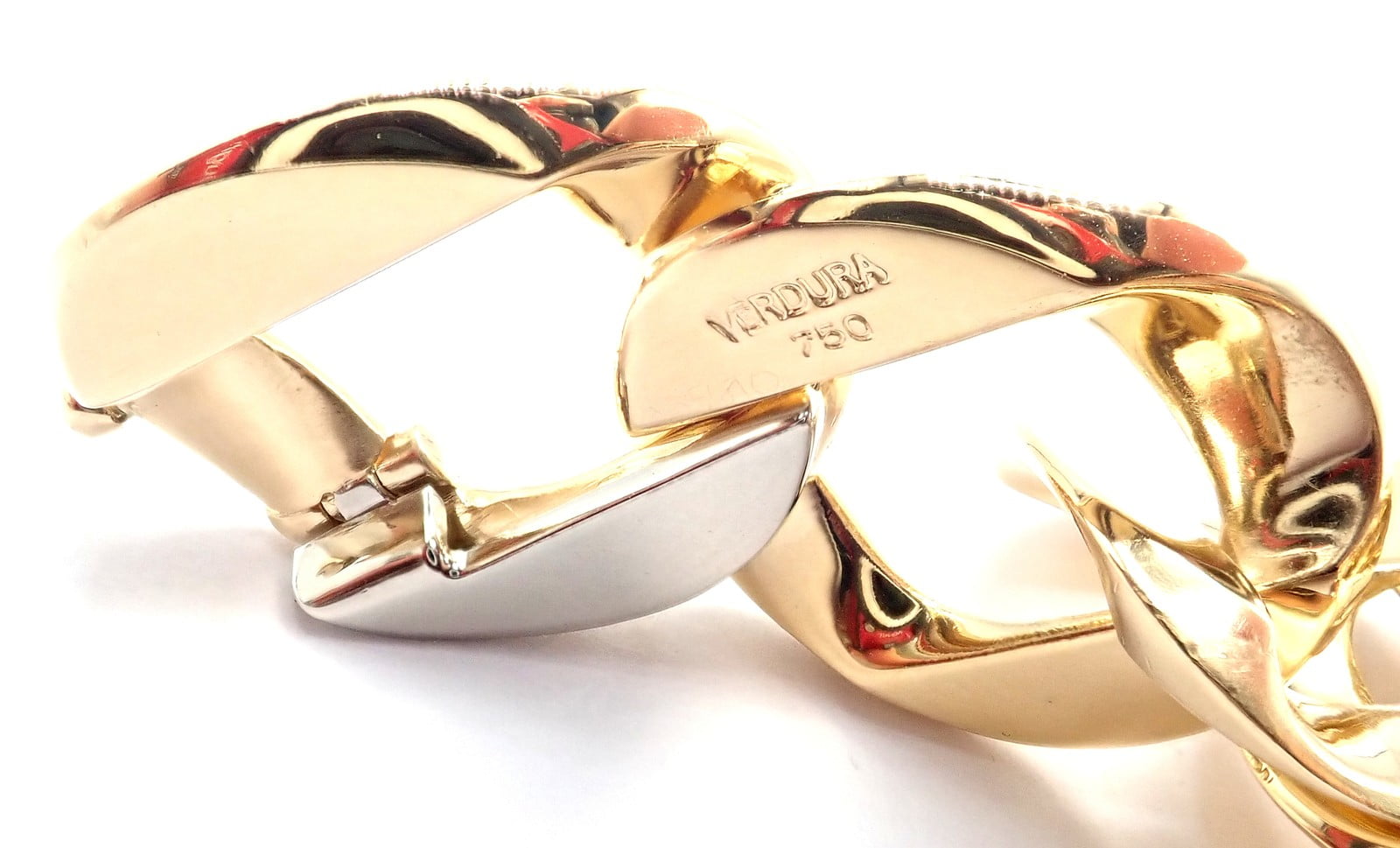 Rare! Authentic Verdura 18k Yellow Gold Curb Link Bracelet | Fortrove