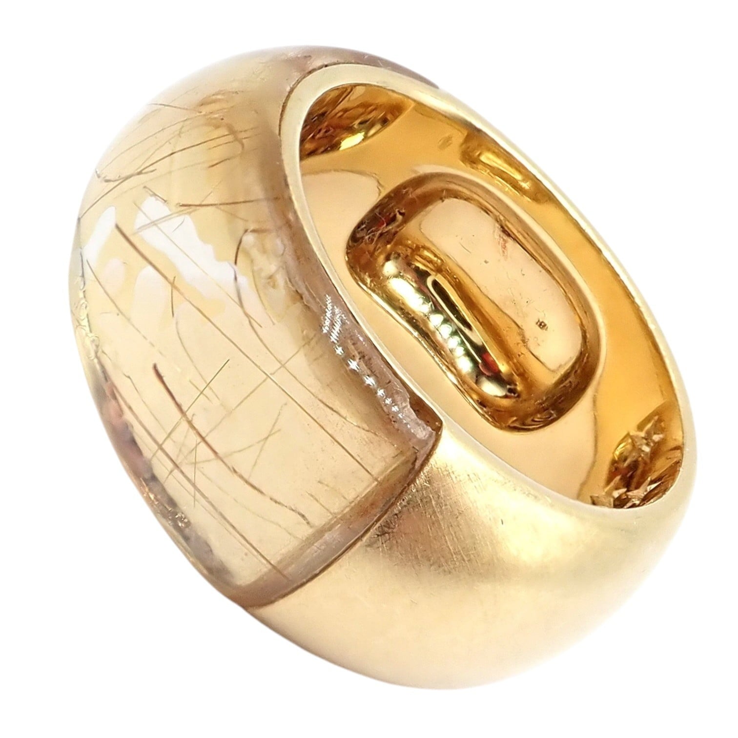 H.Stern Jewelry & Watches:Fine Jewelry:Rings Authentic! H. Stern 18k Yellow Gold Rutilated Quartz Ring sz 6.5