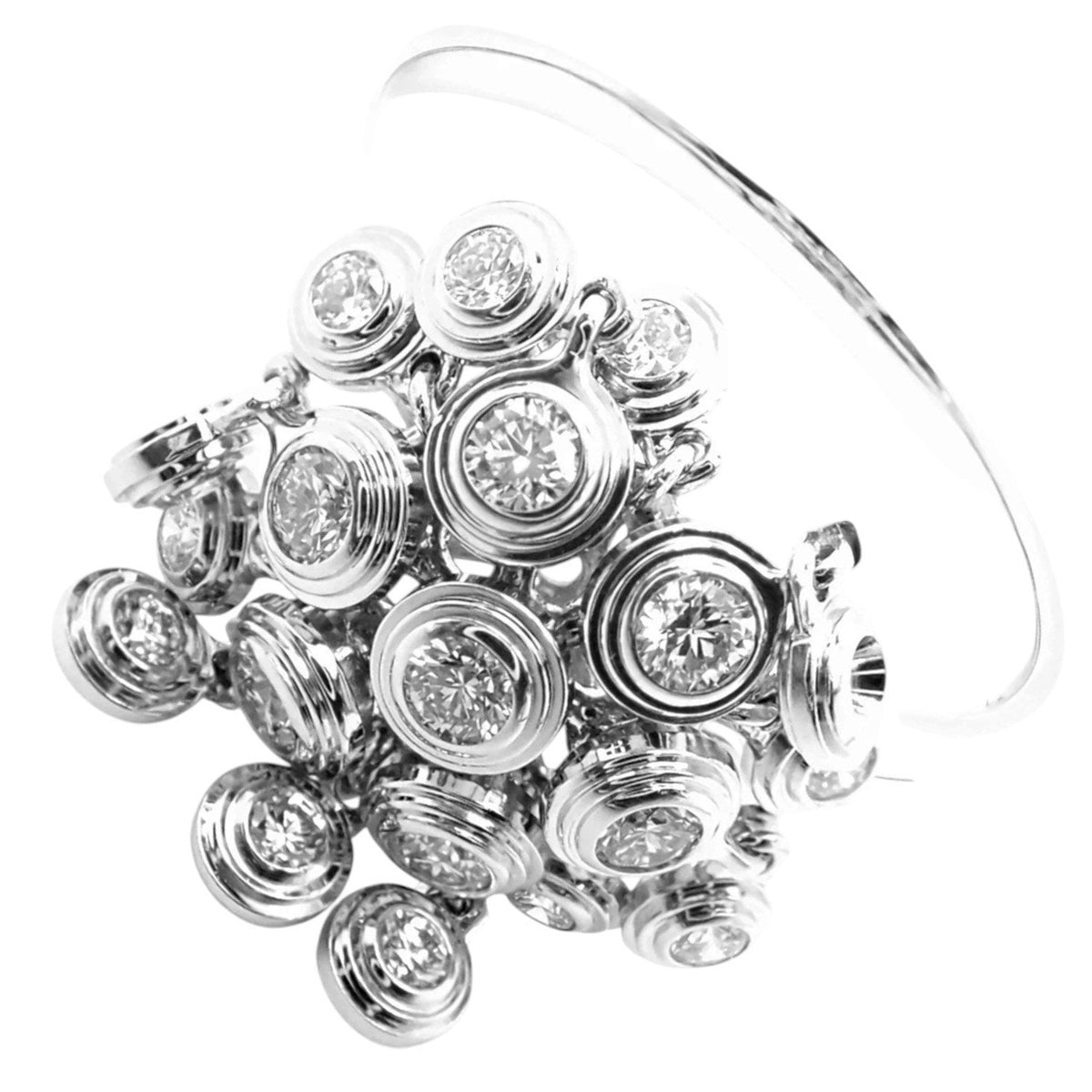 Cartier Jewelry & Watches:Fine Jewelry:Rings Authentic! Cartier Diamond 18k White Gold Diamond Diamant Leger De Ring Cert