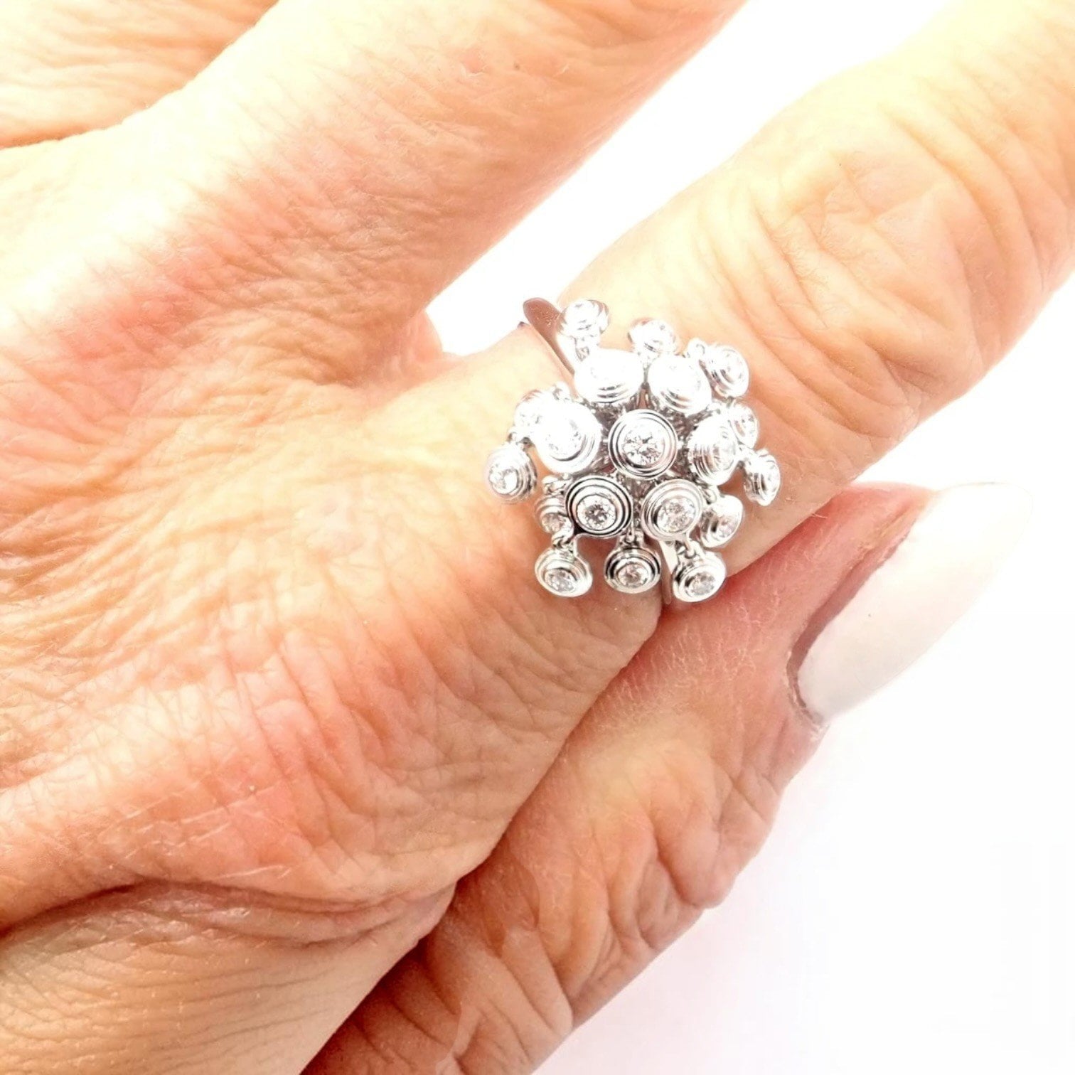 Cartier Jewelry & Watches:Fine Jewelry:Rings Authentic! Cartier Diamond 18k White Gold Diamond Diamant Leger De Ring Cert