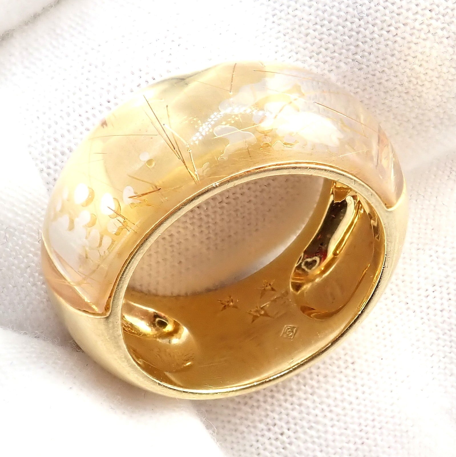H.Stern Jewelry & Watches:Fine Jewelry:Rings Authentic! H. Stern 18k Yellow Gold Rutilated Quartz Ring sz 6.5