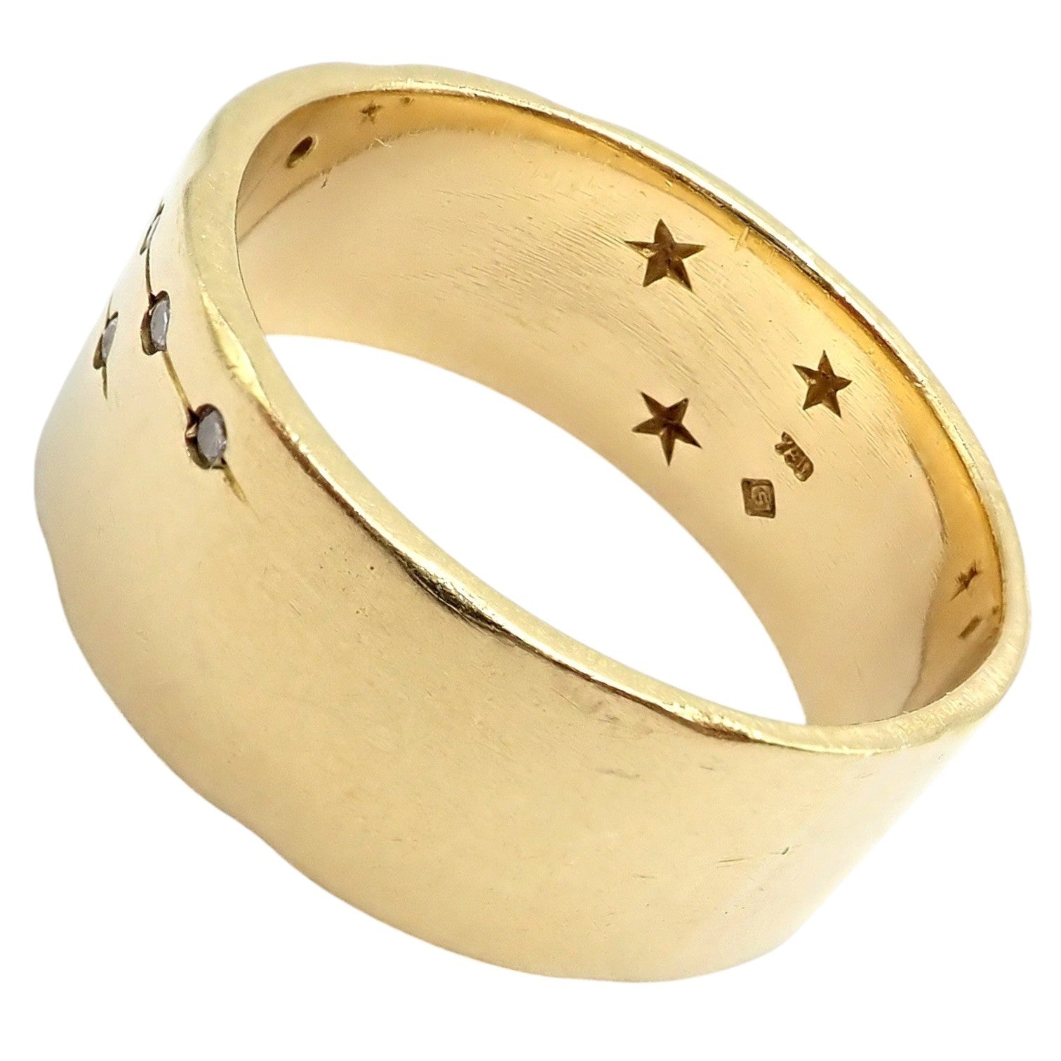 H. Stern 18k Yellow Gold Diamond Constellation Stars Code Band Ring sz 9.5 | Fortrove