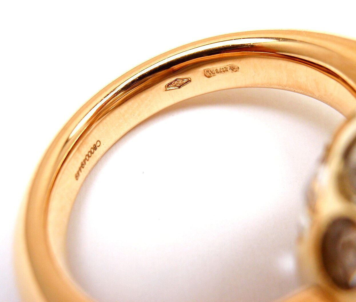 AUTHENTIC Pomellato Harem 18K Yellow Gold Rock Crystal Ring Sz 5 | Fortrove