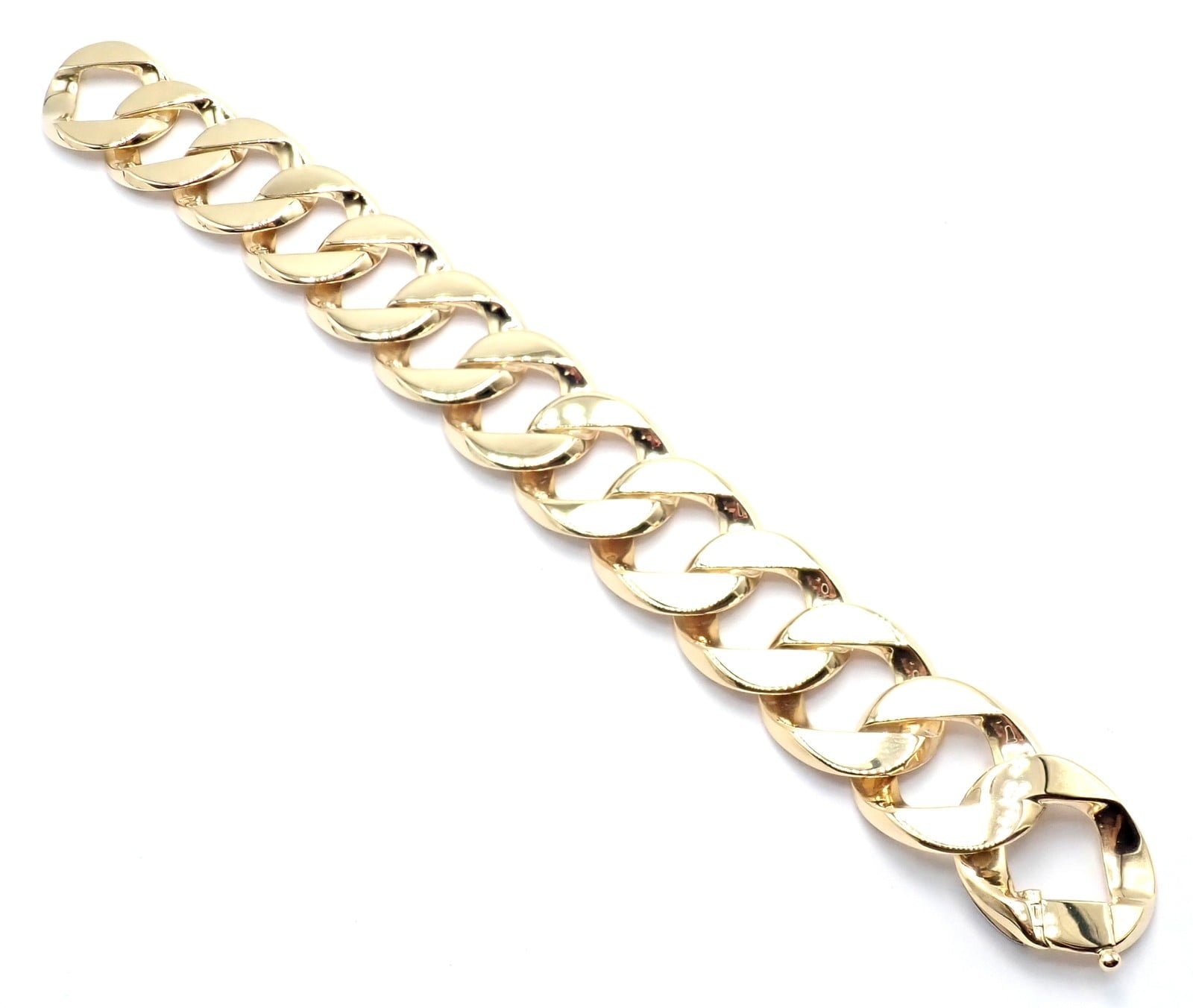 Rare! Authentic Verdura 18k Yellow Gold Curb Link Bracelet | Fortrove