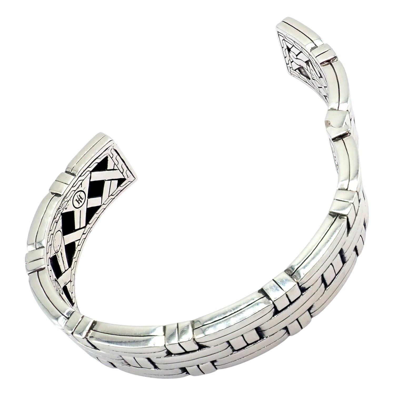 John Hardy Jewelry & Watches:Fine Jewelry:Bracelets & Charms Authentic! John Hardy JH Silver Wide Classic Bamboo Large Mens XL Cuff Bracelet