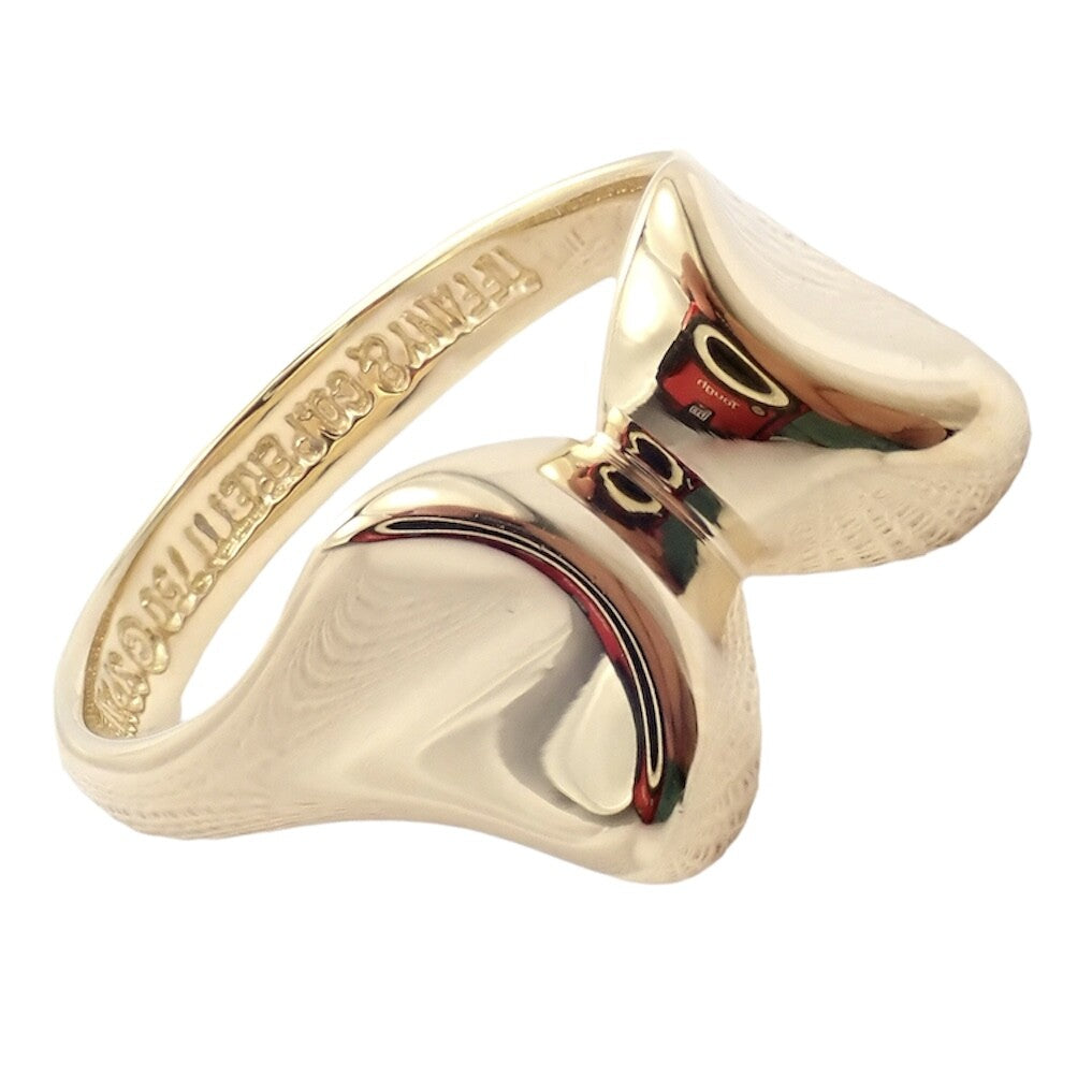 Tiffany & Co. 18k Yellow Gold Peretti Butterfly Bow Ring Sz 5.5 | Fortrove